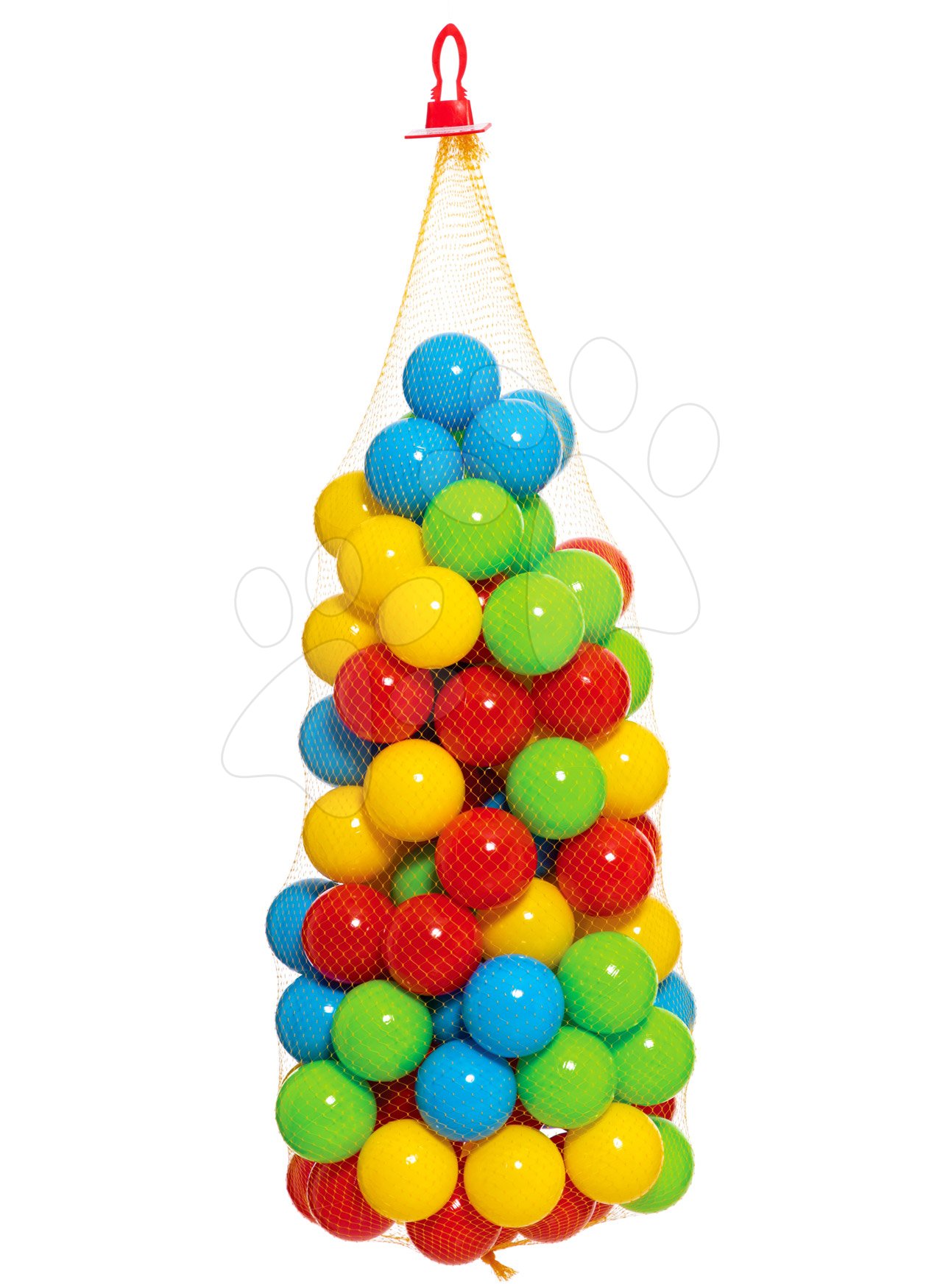 Műanyag labdák hálóban Dohány 6,5 cm színesek 100 darab