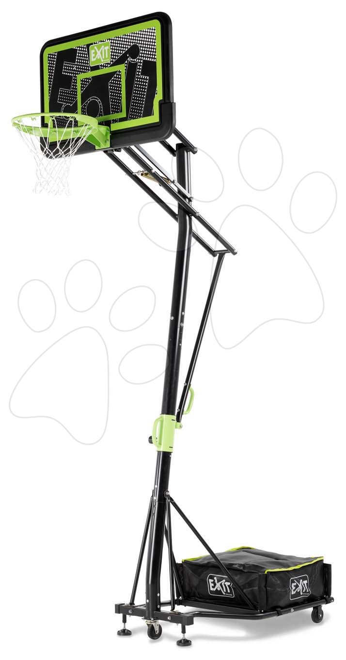 Basketbal - Basketbalová konštrukcia s doskou a košom Galaxy portable basketbal black edition Exit Toys oceľová prenosná nastaviteľná výška