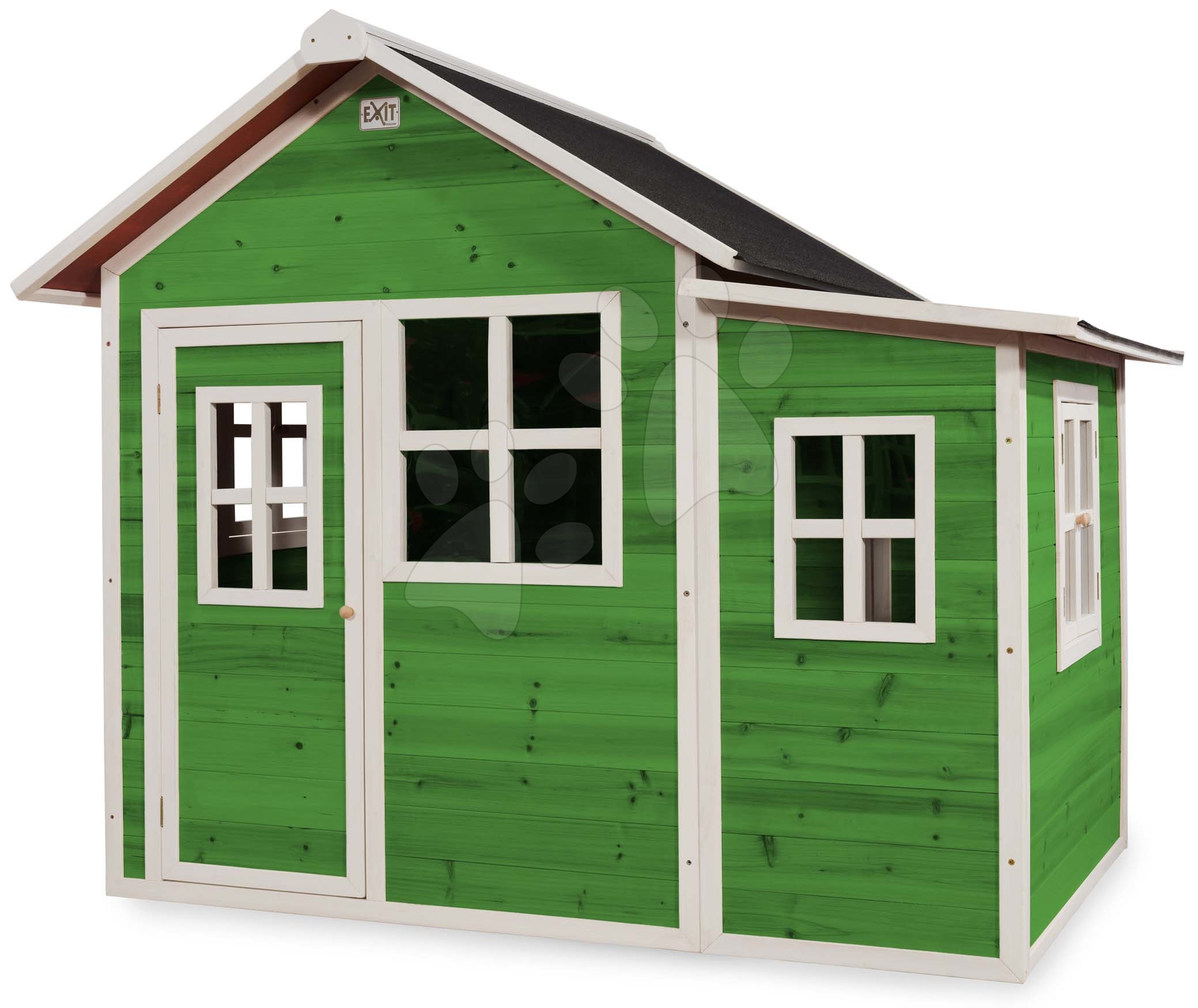 Domček cédrový Loft 150 Green Exit Toys veľký s vodeodolnou strechou zelený