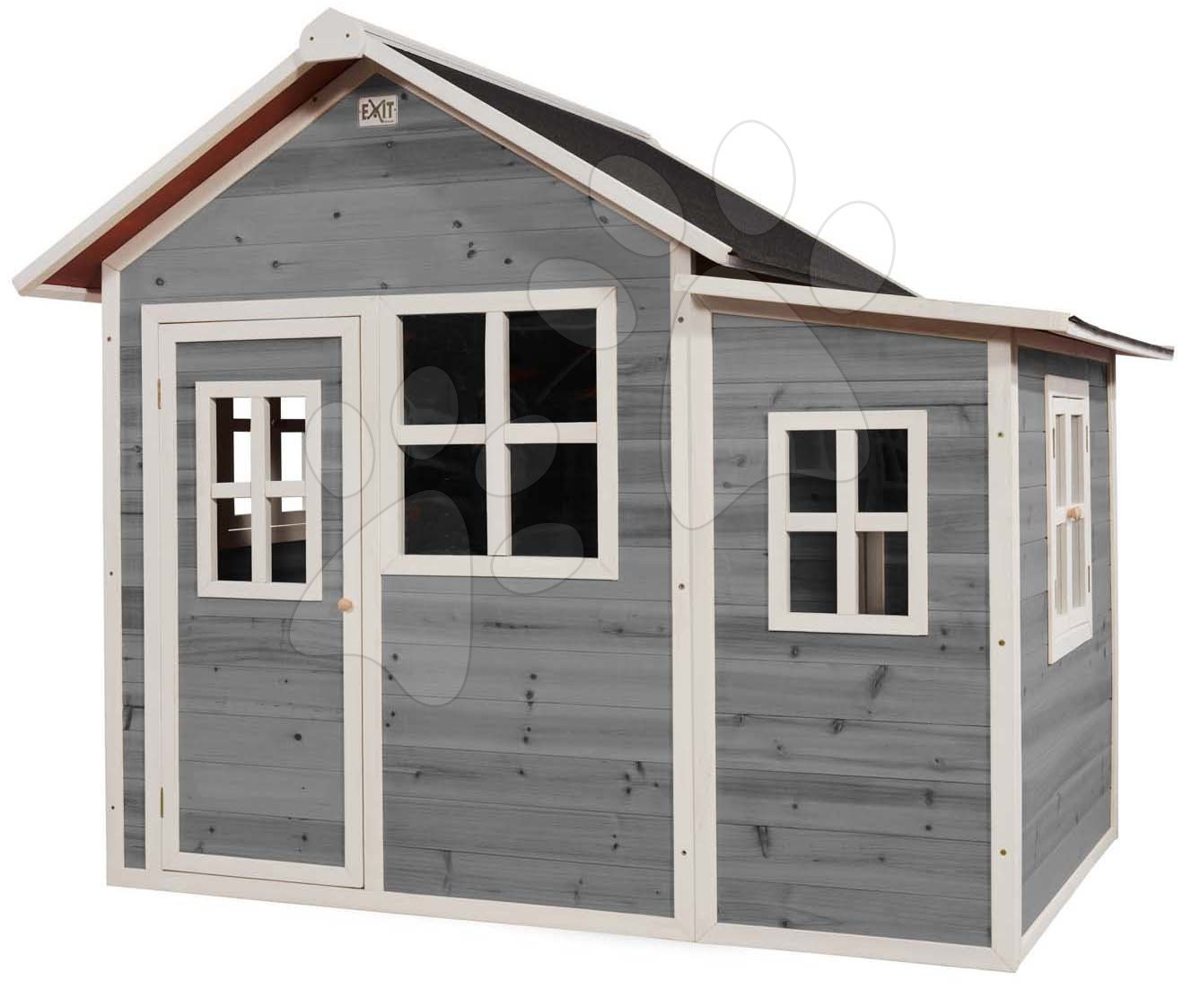 Házikó cédrusból Loft 150 Grey Exit Toys tágas vízhatlan tetővel szürke Házikó cédrusból Loft 150 Grey Exit Toys tágas vízhatlan tetővel szürke