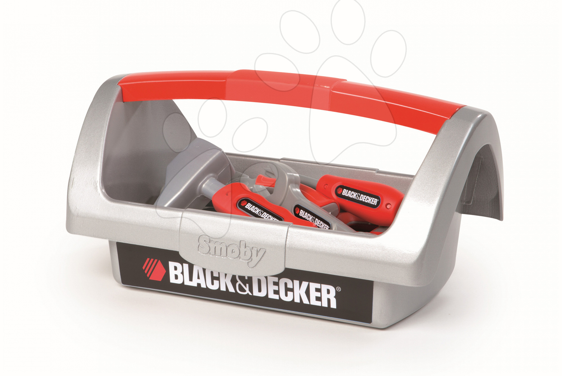 Smoby szerszámosláda szerszámokkal Black&Decker 500245 ezüst-piros