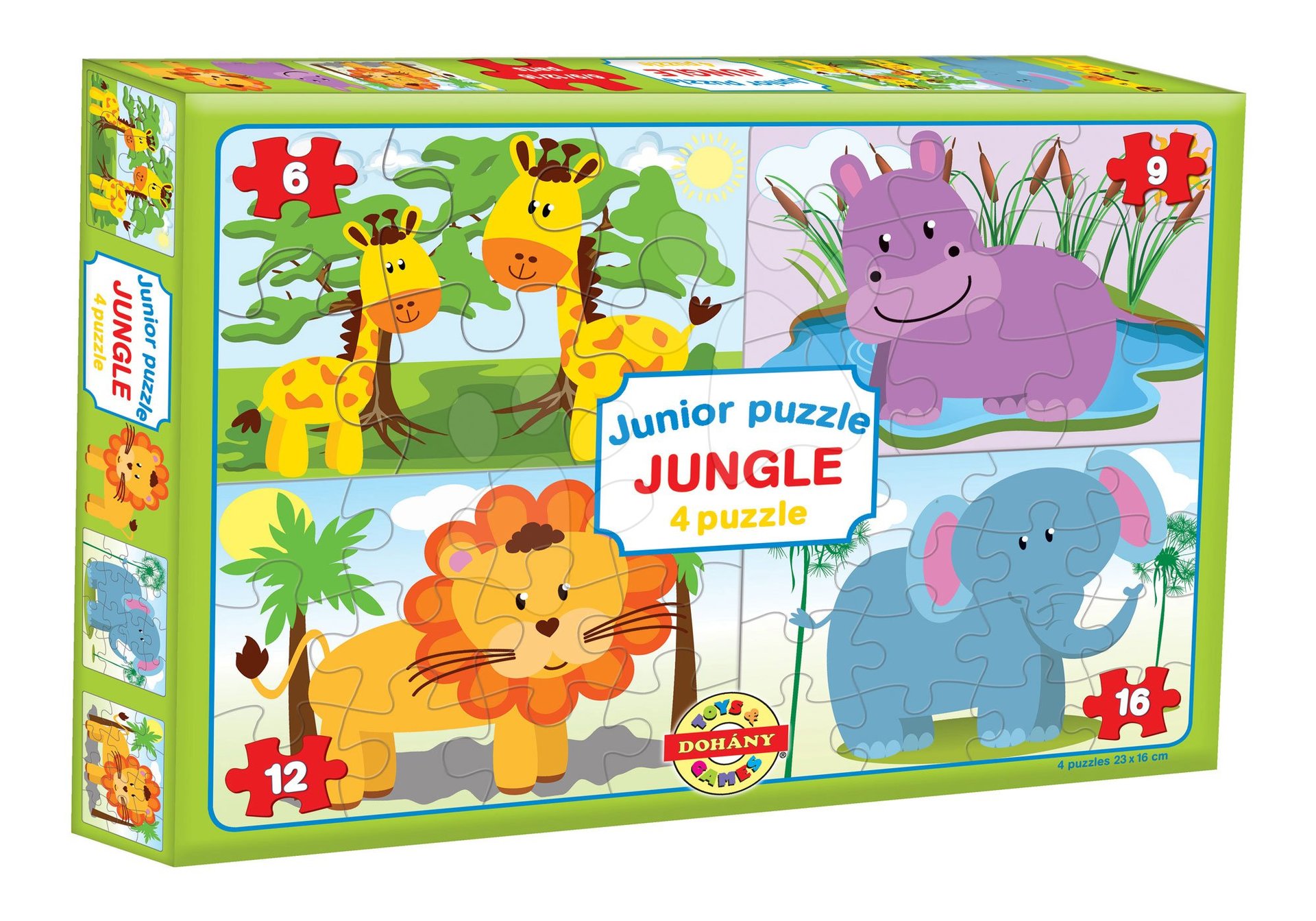 Dohány puzzle Junior Jungle 4 Állatok a dzsungelből 502-10