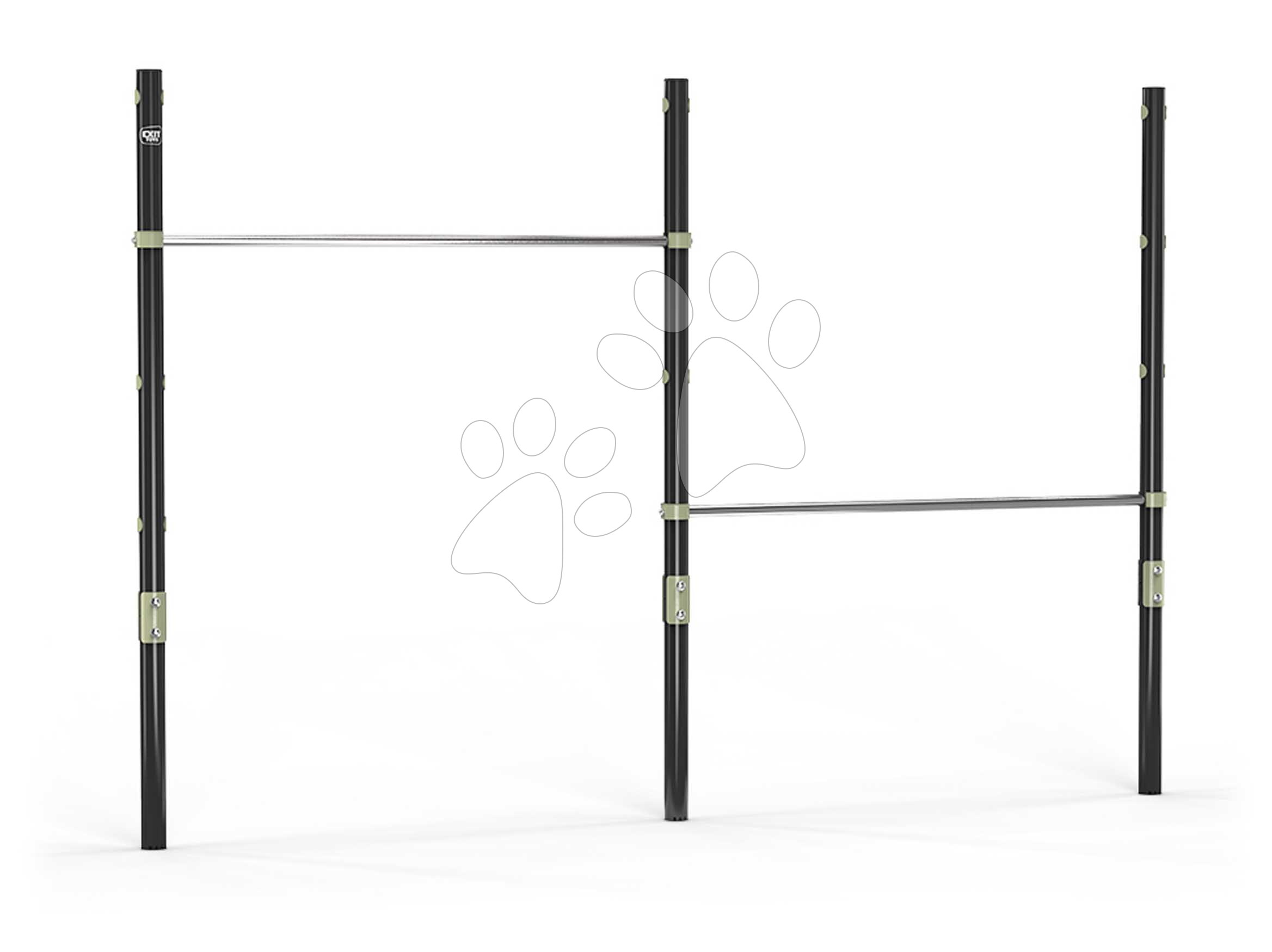 E-shop Dvojitá hrazda na preliezanie Ivy Double Tumble Bar Exit Toys oceľová konštrukcia s ukotvením do betónu s nastaviteľnou výškou ET52010300