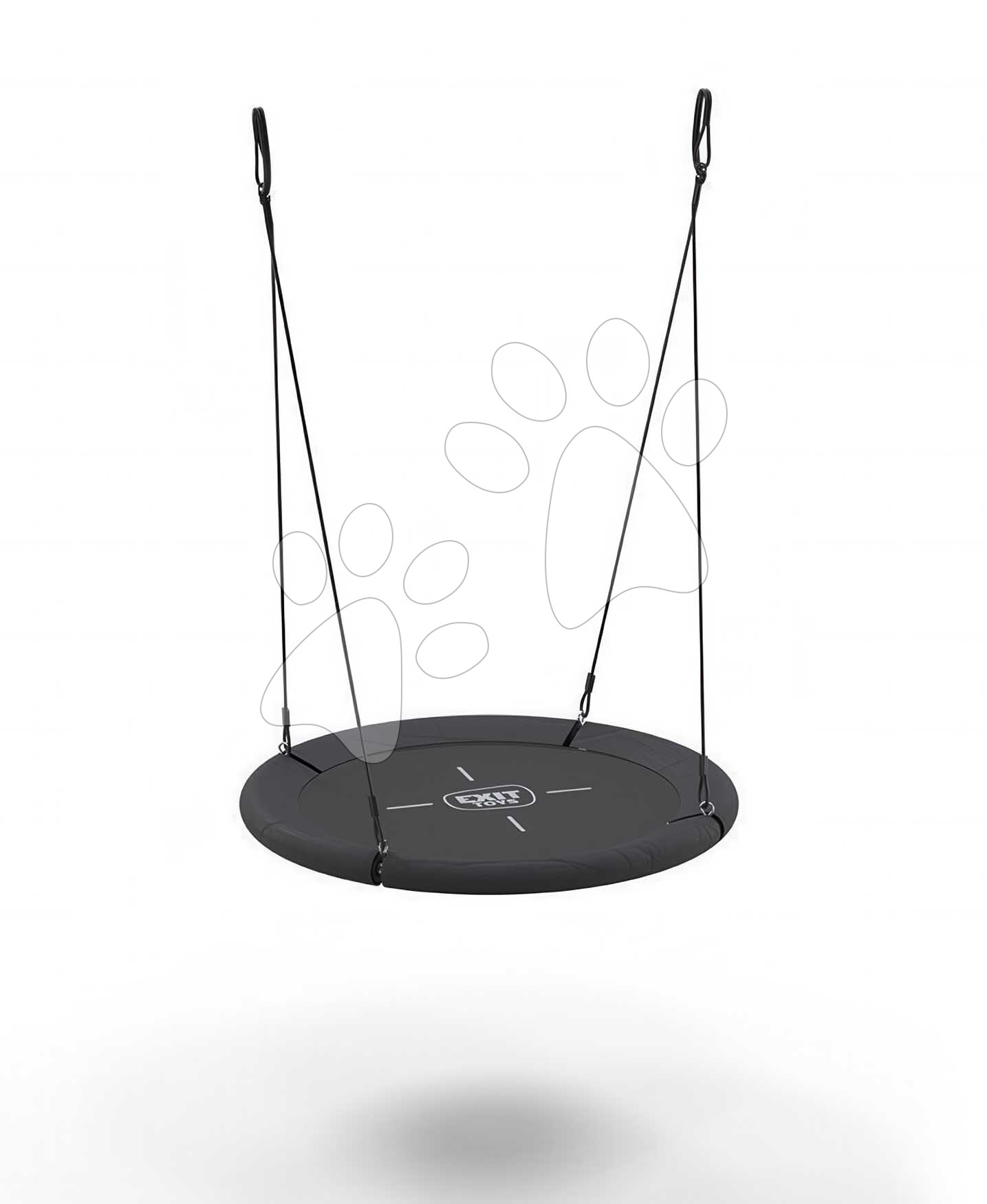 Hojdačka v tvare hniezda Nest Swing Black Exit Toys s nastaviteľnou výškou sedadla priemer 100 cm