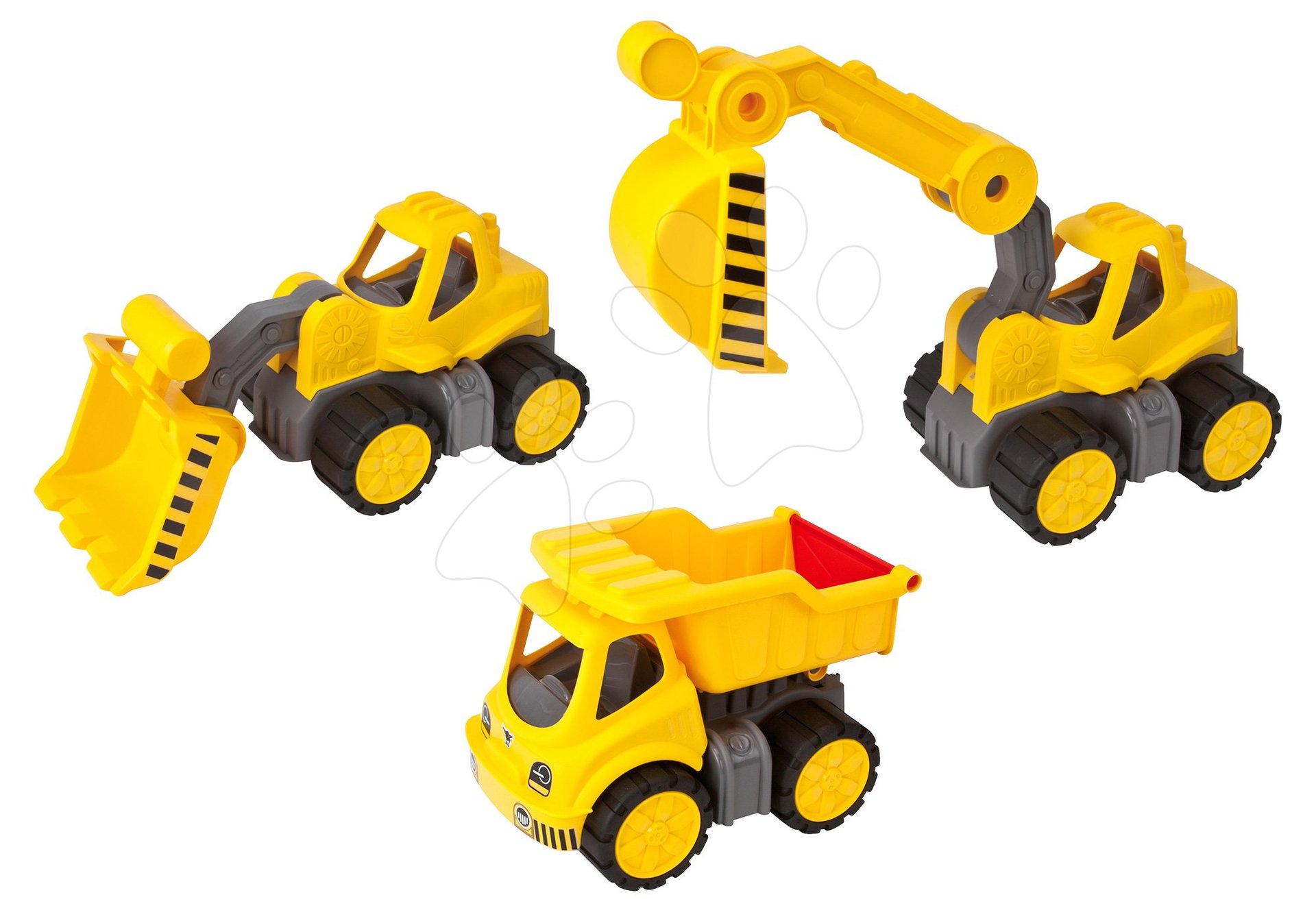 Stavební stroje - Set pracovních aut BIG Power Worker XL 3 druhy s gumovými kolečky od 24 měsíců