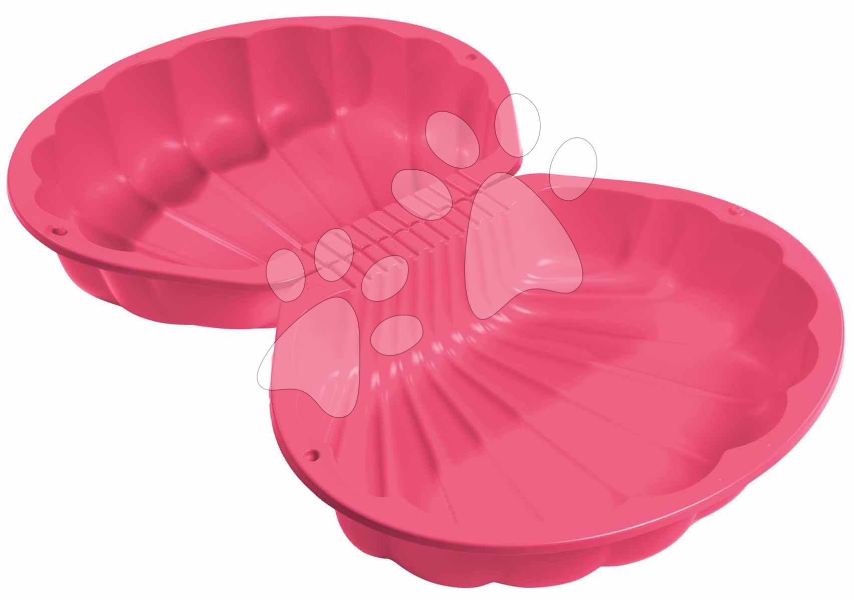 E-shop Pieskovisko dvojdielne Mušľa Watershell Pink BIG objem 2*20 kg na vodu a piesok 74*88*21 cm ružové od 18 mes