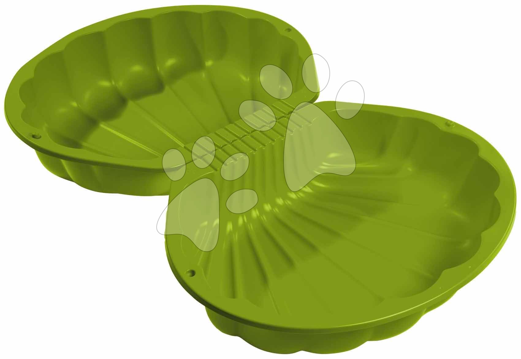 E-shop Pieskovisko dvojdielne Mušľa Watershell Green BIG objem 2*20 kg na vodu a piesok 74*88*21 cm zelené od 18 mes