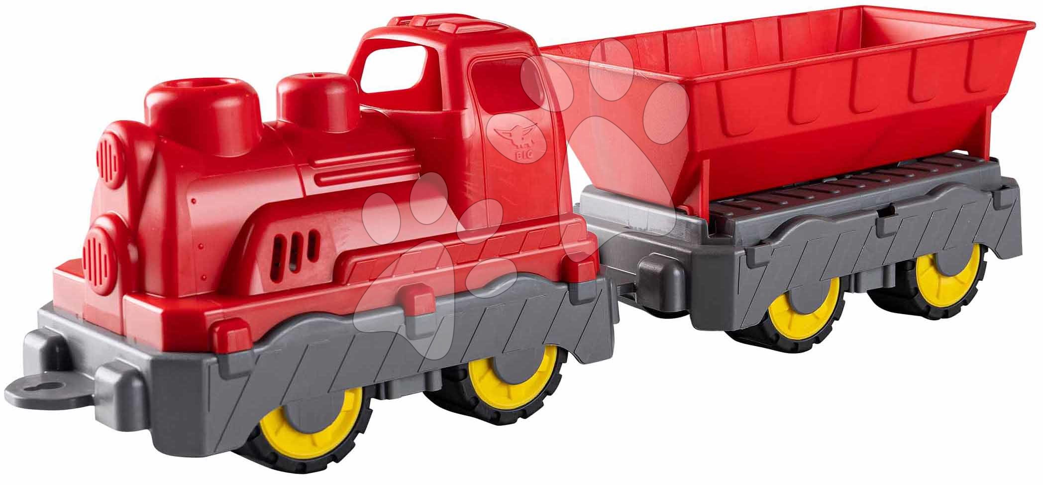 E-shop Nákladný vlak Mini Train With Wagon Power Worker BIG s vyklápateľným vozňom dĺžka 45 cm červený od 24 mes