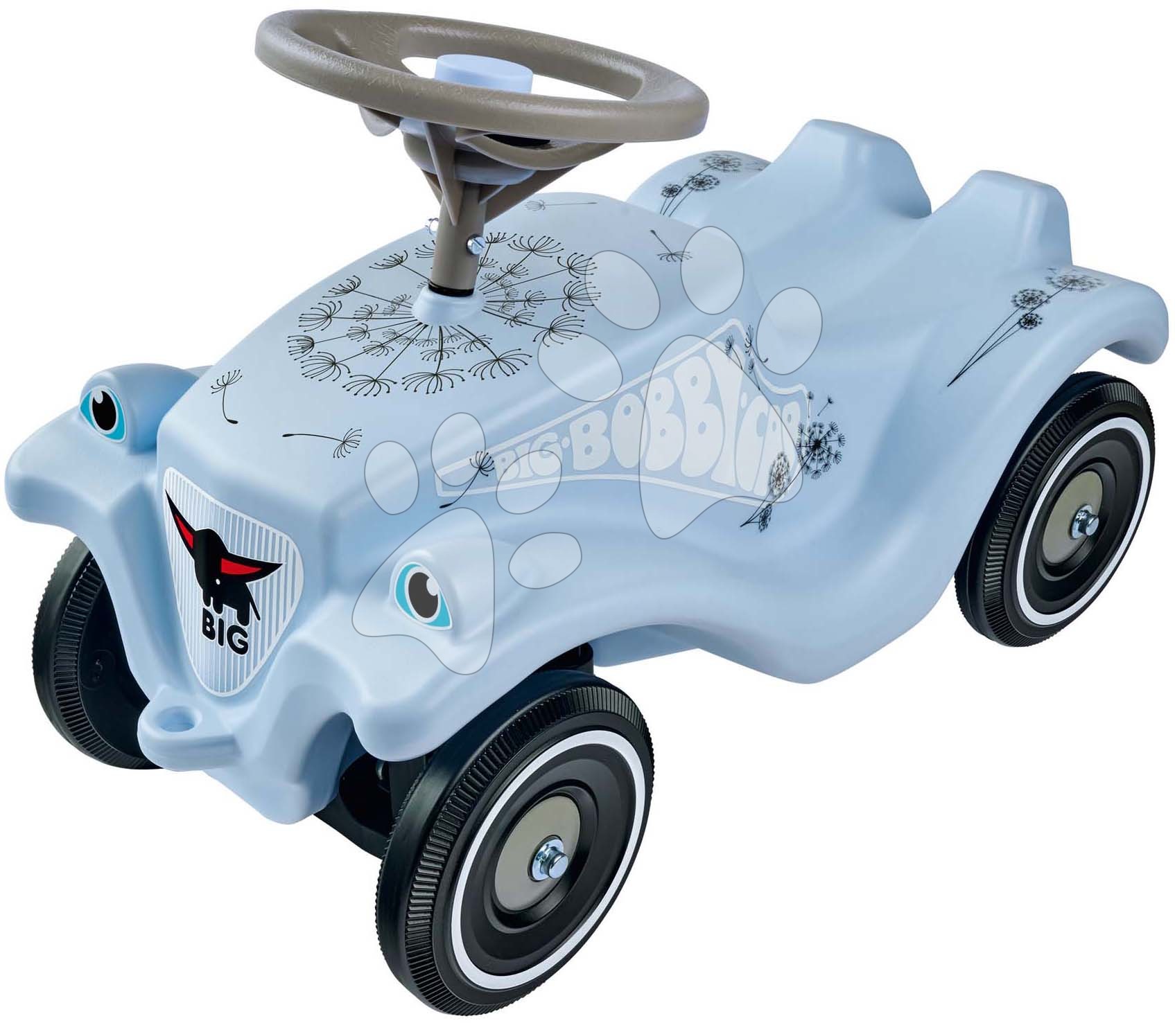 Babytaxiuri de la 12 luni - Babytaxiu mașinuță Bobby Car Classic Blowball Big albastru cu claxon și autocolante moderne de la 12 luni