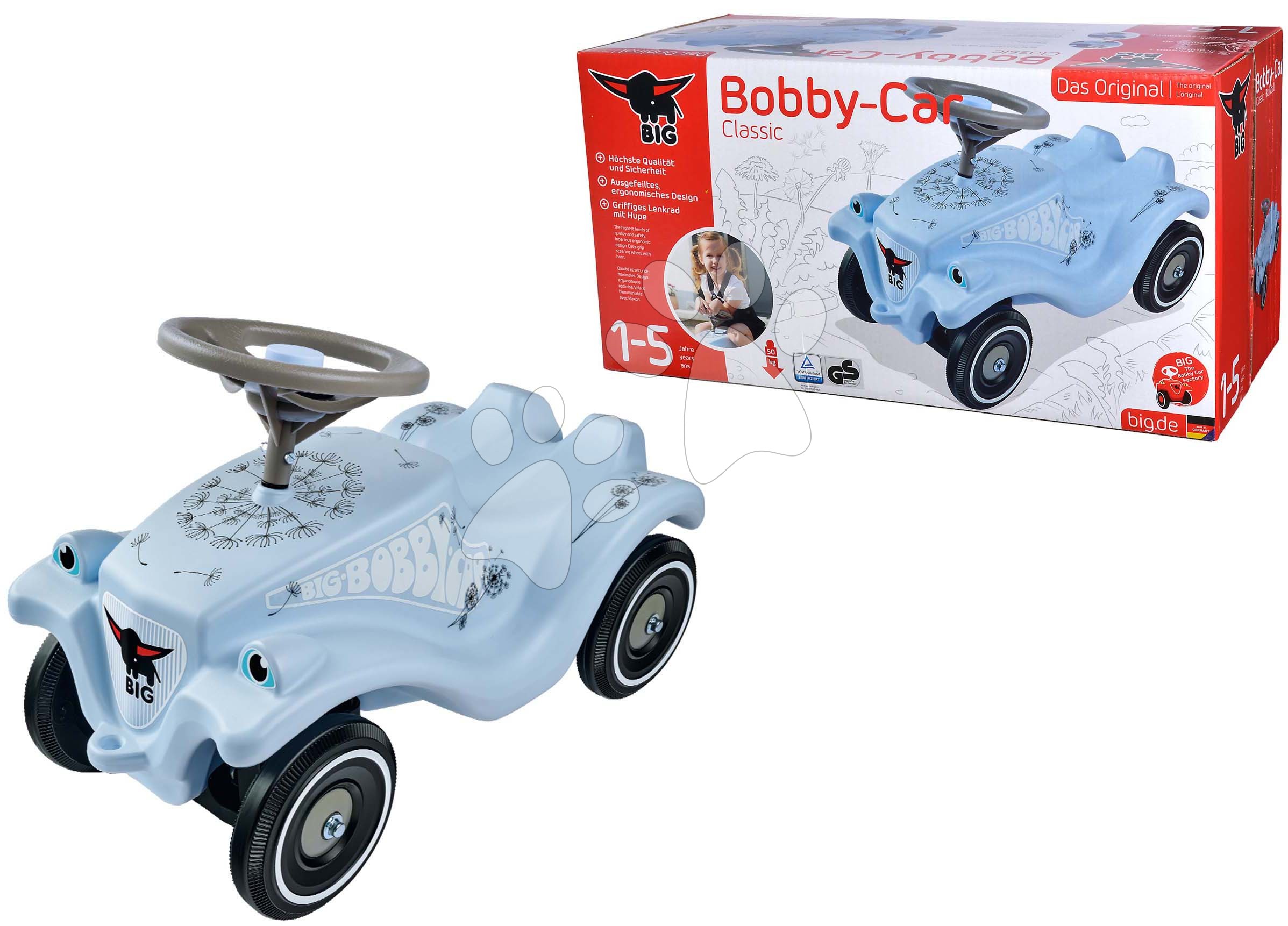 BIG Bobby Car Classic 4 Wheeled Ride-On Car - Flower 800056110 