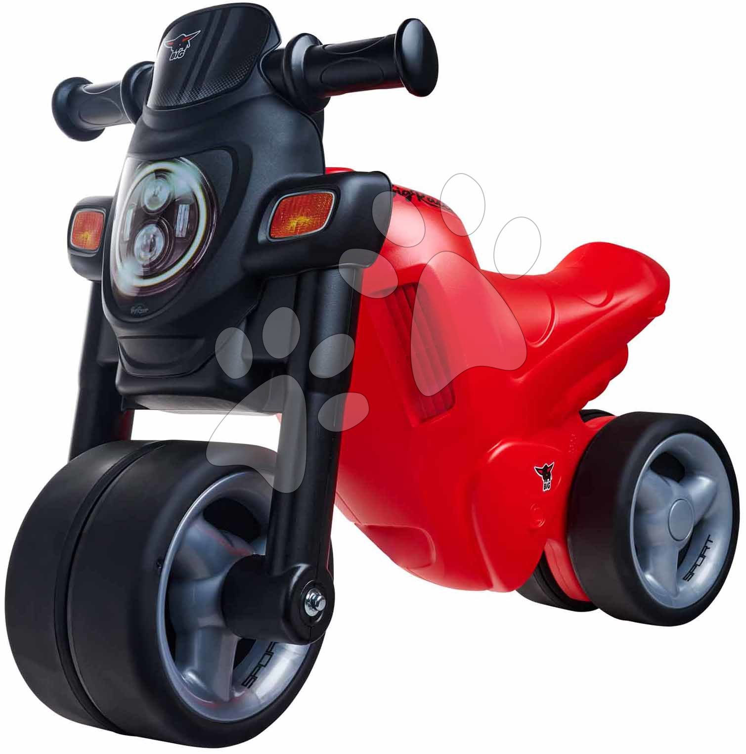 Odrážedlo motorka Sport Balance Bike Red BIG se zvukem široká dvojitá gumová kola červené od 18 měsíců
