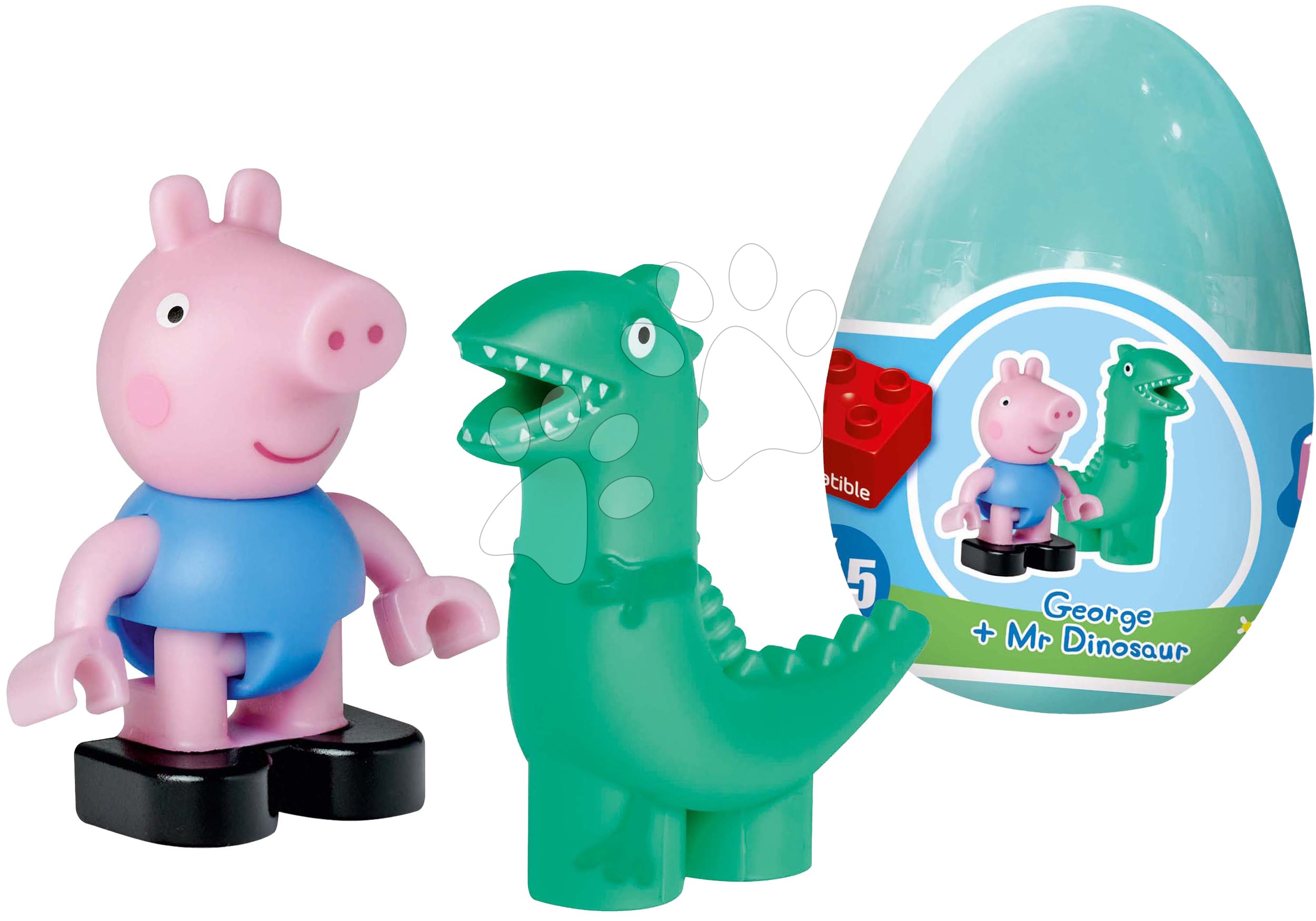 Építőjáték Peppa Pig Funny Eggs PlayBig Bloxx BIG tojásban - dínóval 1,5-5 évesnek