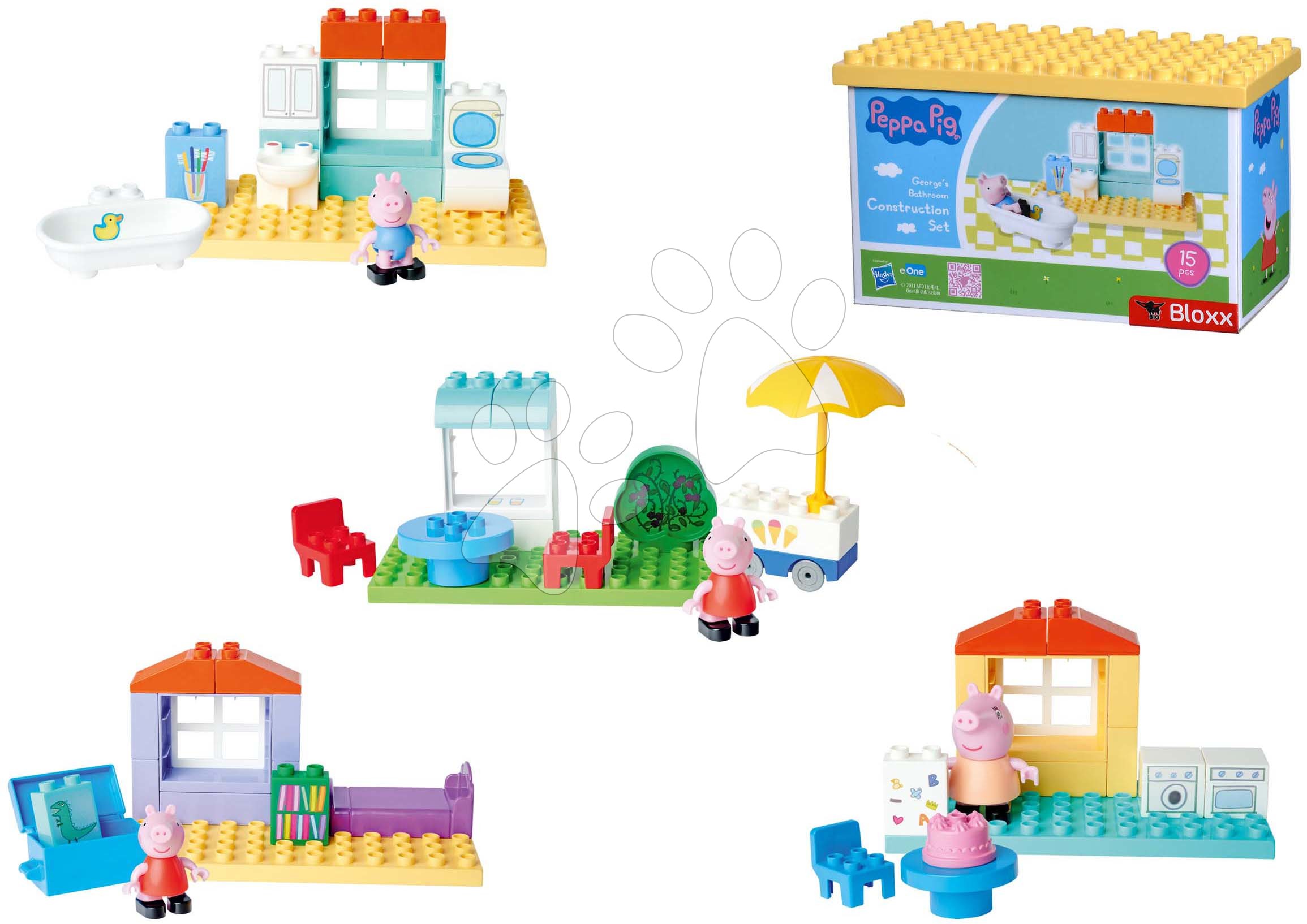 Stavebnice BIG-Bloxx jako lego - Stavebnice Peppa Pig Basic Set PlayBig Bloxx BIG s figurkou sada 4 druhů od 18 měsíců