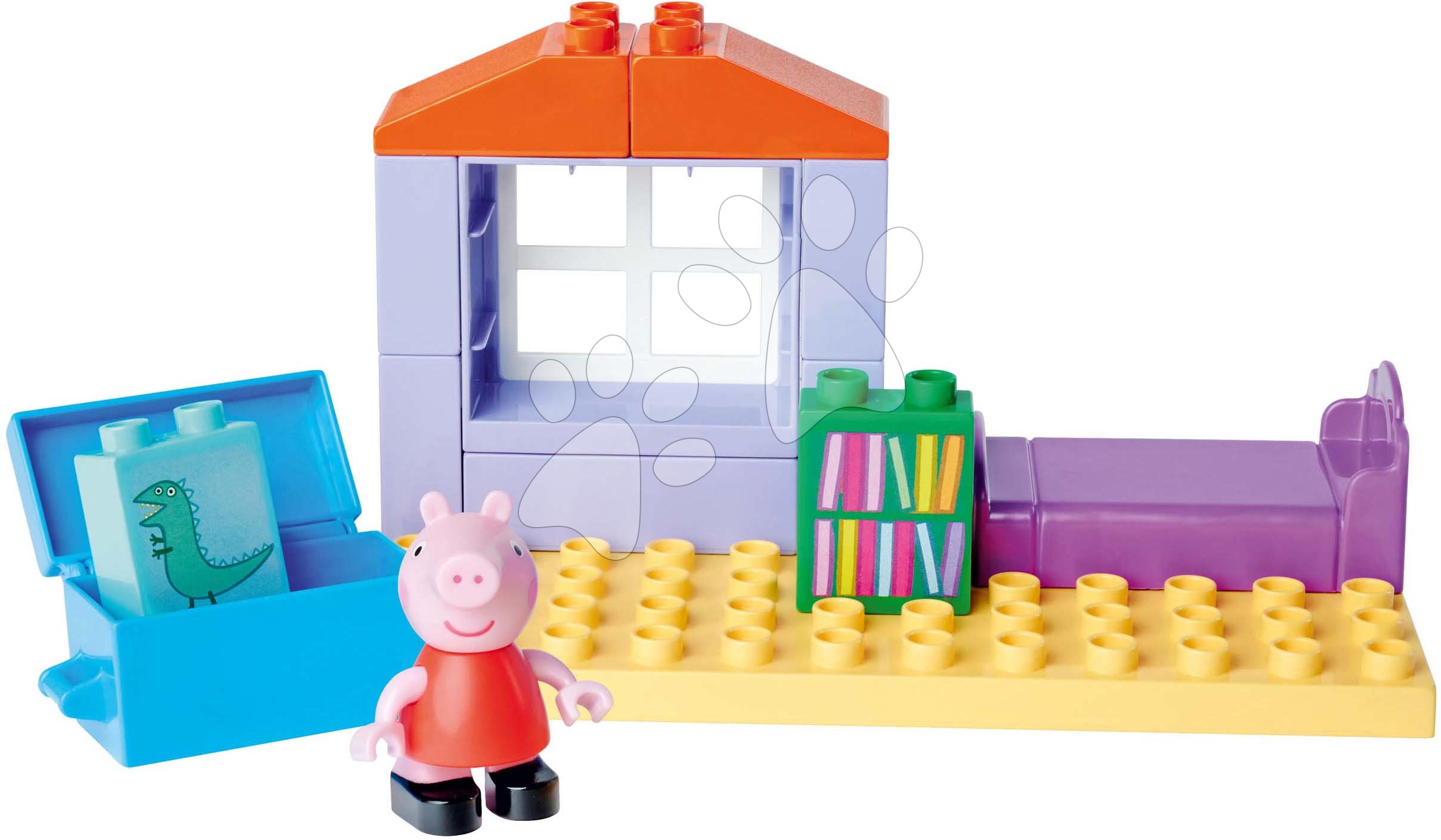 Építőjáték Peppa Pig Basic Set PlayBig Bloxx BIG hálószoba figurával 1,5-5 évesnek