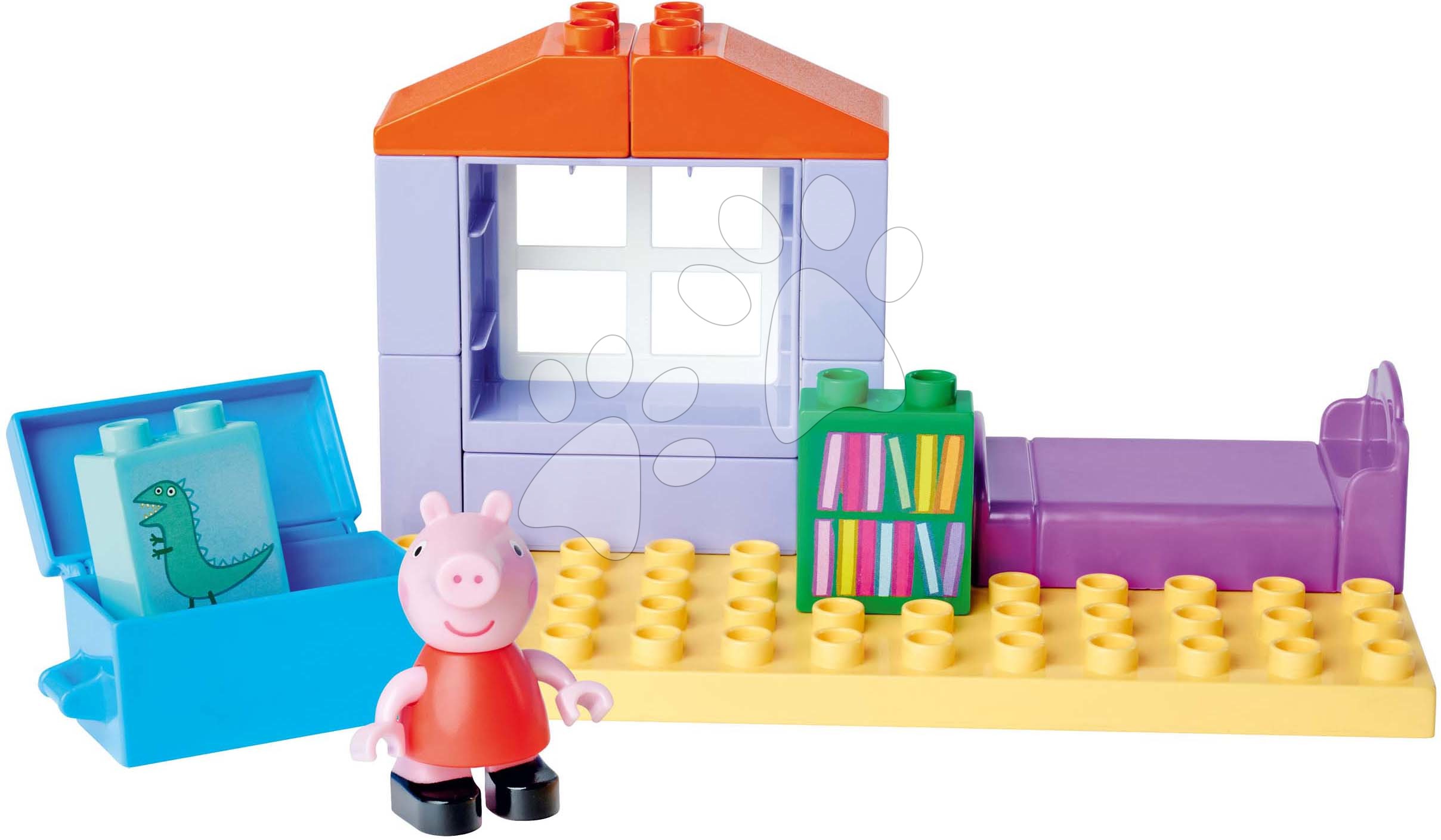 Stavebnica Peppa Pig Basic Set PlayBig Bloxx BIG s figúrkou v spálni od 1,5-5 rokov