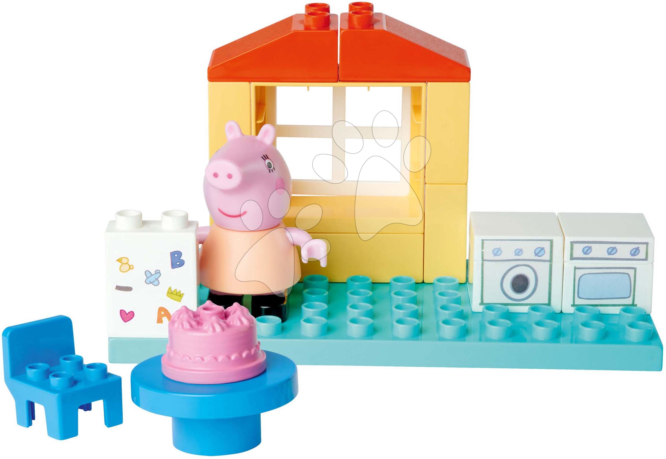 Építőjáték Peppa Pig Basic Set PlayBig Bloxx BIG konyha figurával 1,5-5 évesnek
