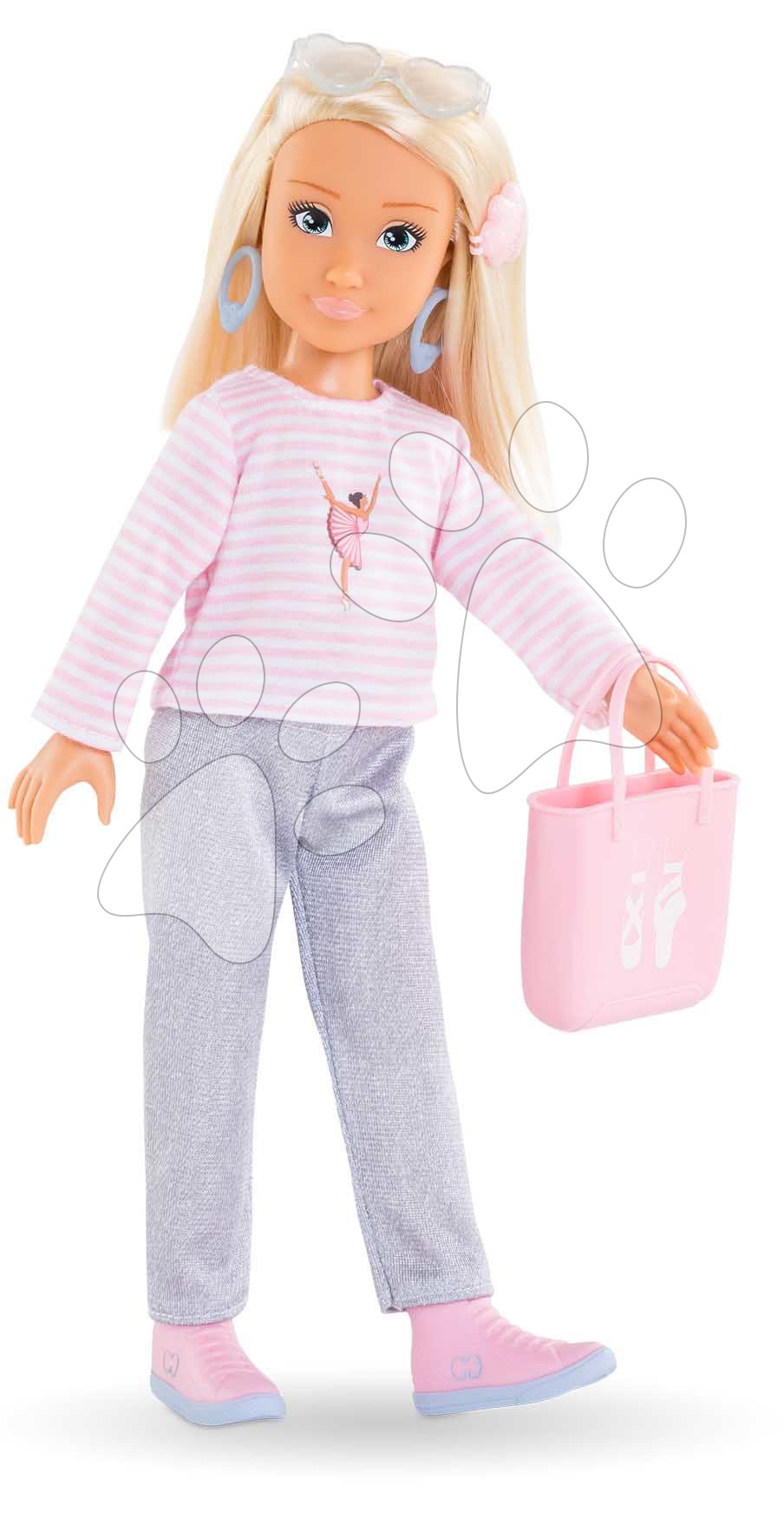 Panenka Valentine Shopping Set Corolle Girls s blond vlasy 28 cm 6 doplňků od 4 let