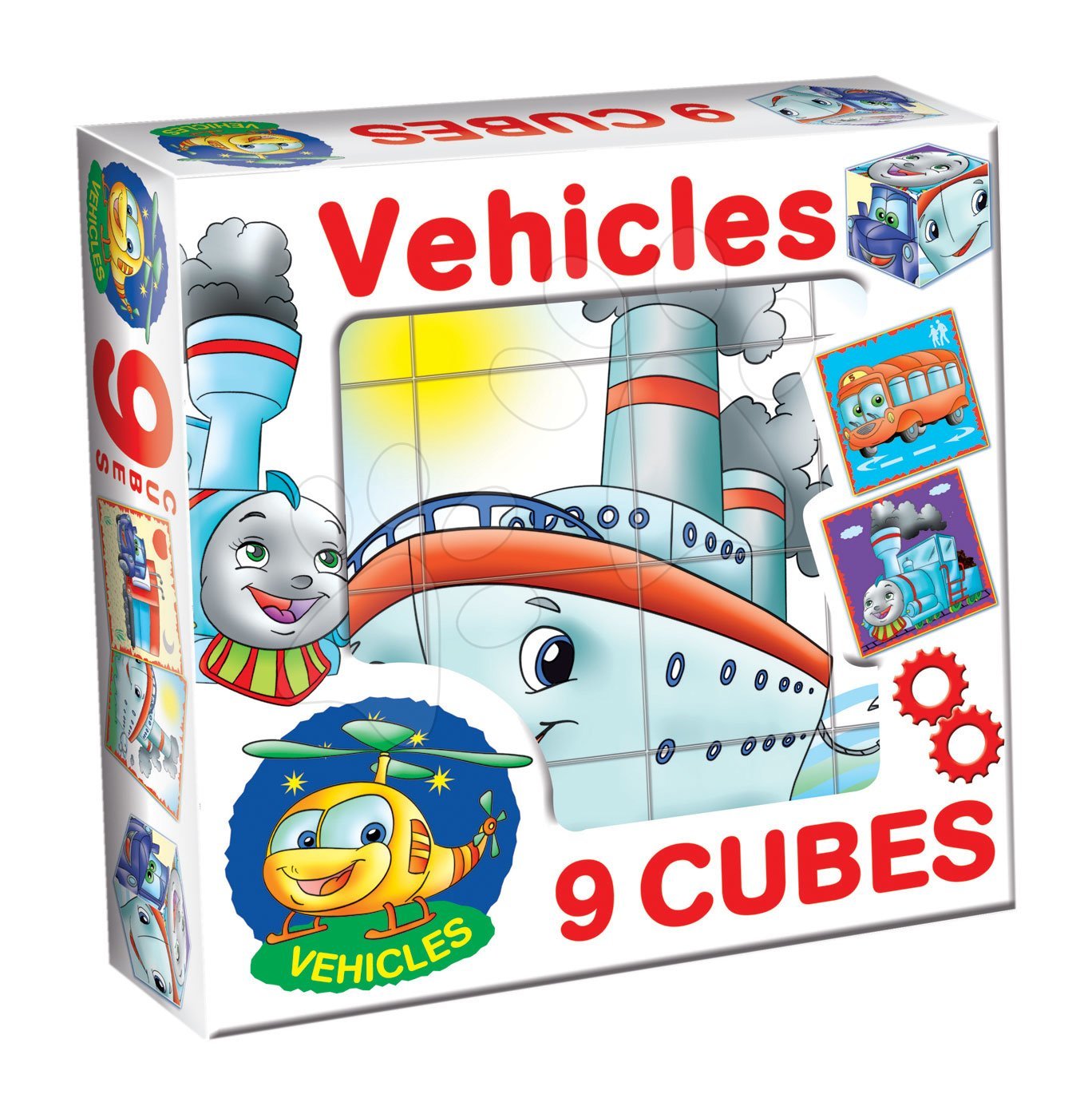 Otroške pravljične kocke - Pravljične kocke Prevozna sredstva Dohány 9 delov