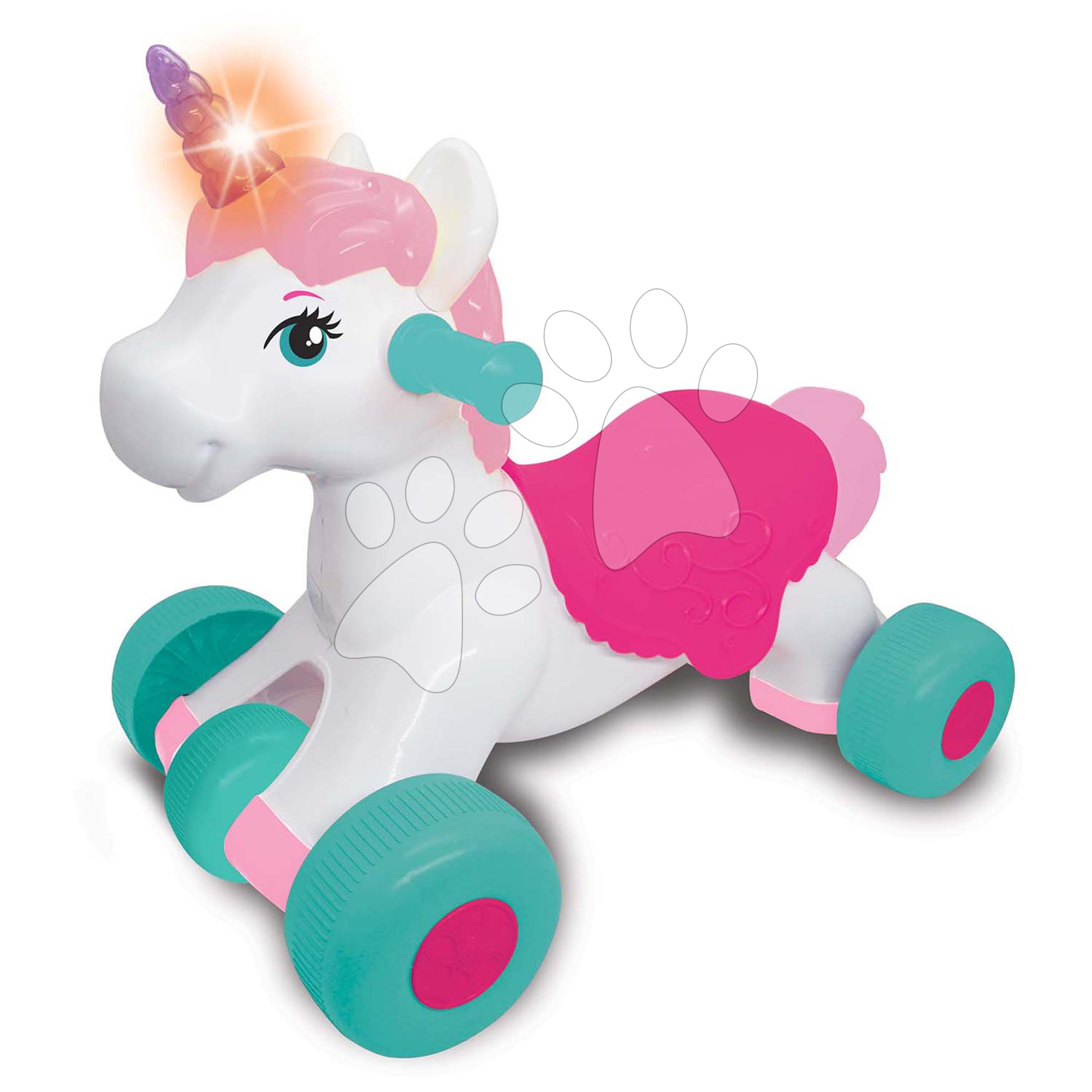 Bébitaxi egyszarvú Unicorn Ride On Kiddieland kerekeken hanggal és fénnyel 12 hó-tól