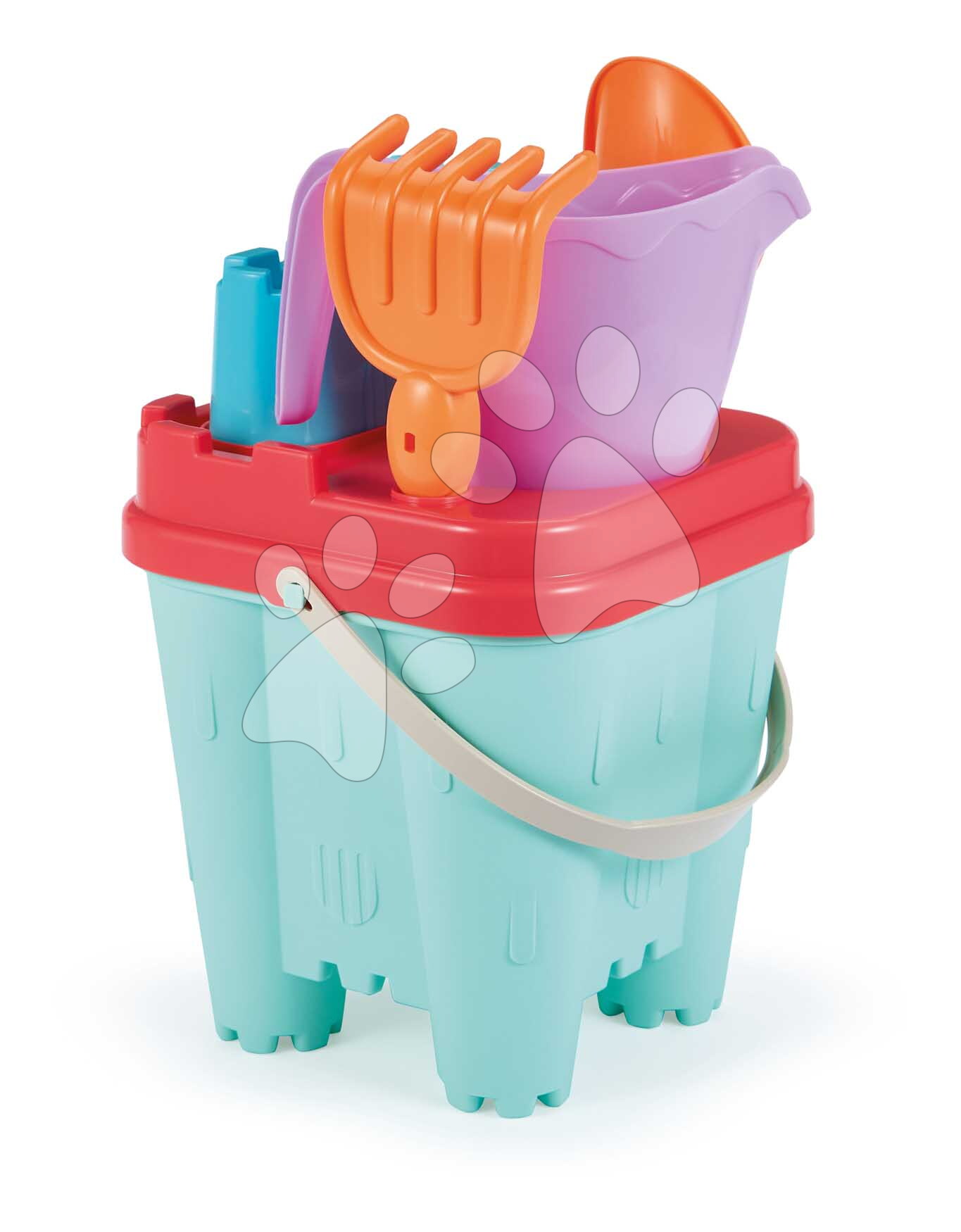 Vedro set maxi Hrad Castle Bucket Summer Écoiffier s krhlou a formičkami 6 dielov od 18 mes