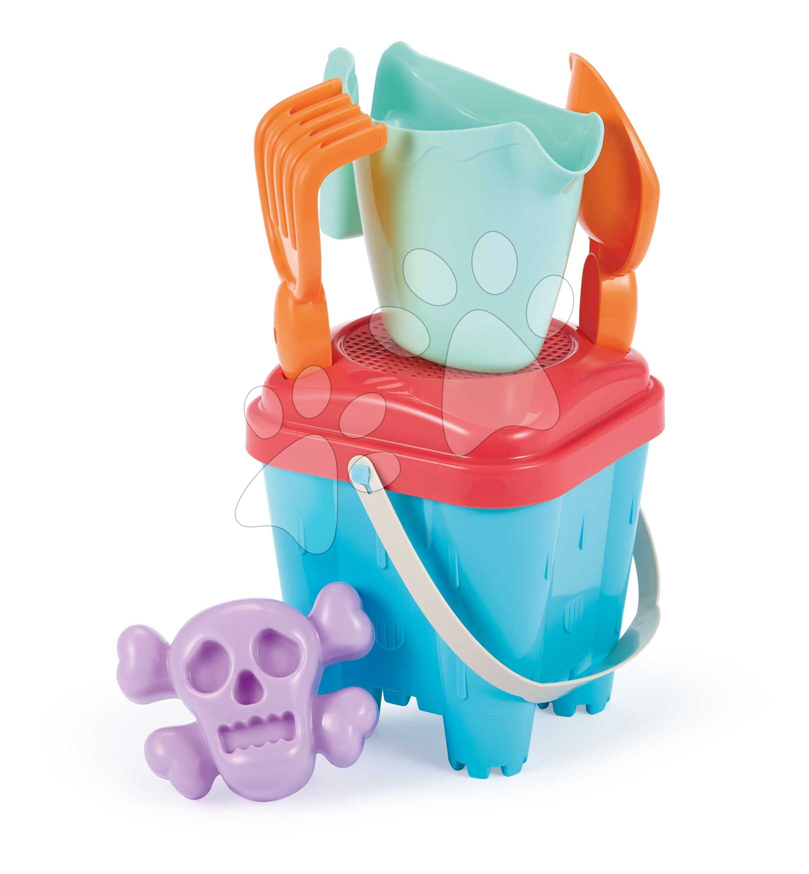 Vedro set malý Hrad Castle Bucket Summer Écoiffier výška 15 cm s krhlou a formičkou 6 dielov od 18 mes