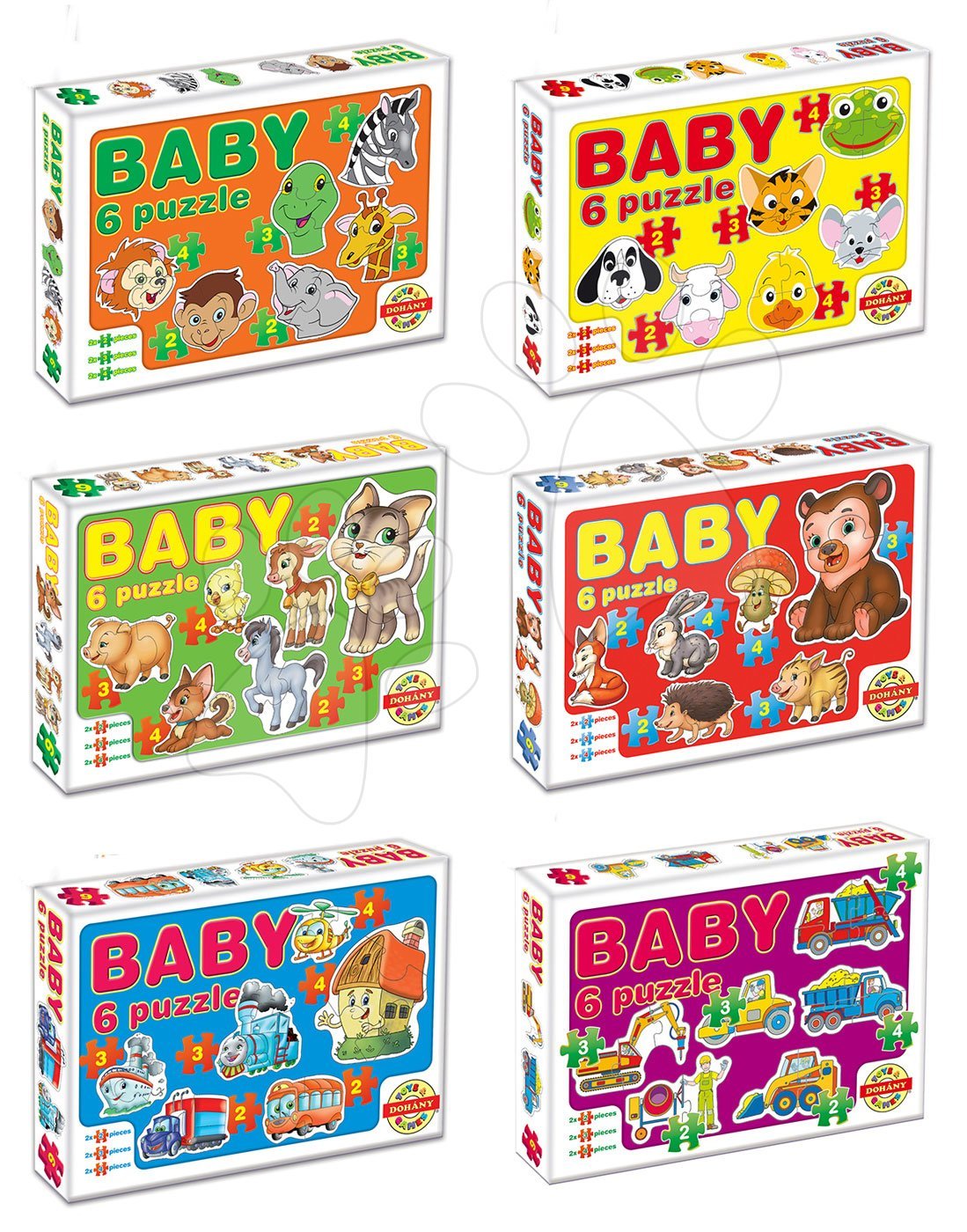 Dohány baby puzzle Baby Zvířátka a dopravní prostředky 635