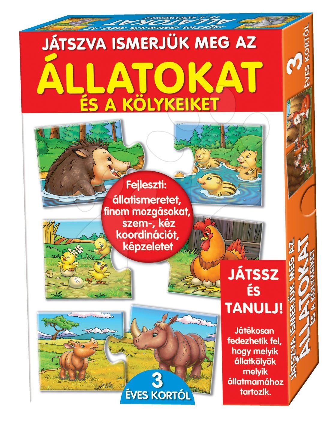 Dohány oktatójáték állatok és kölykeik 636