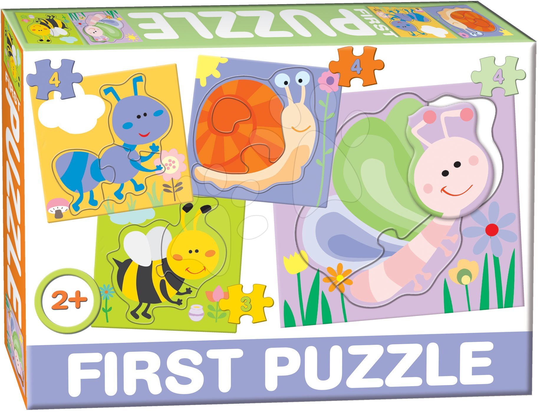 Dohány puzzle 4 képpel Baby First Rovarok 639-4