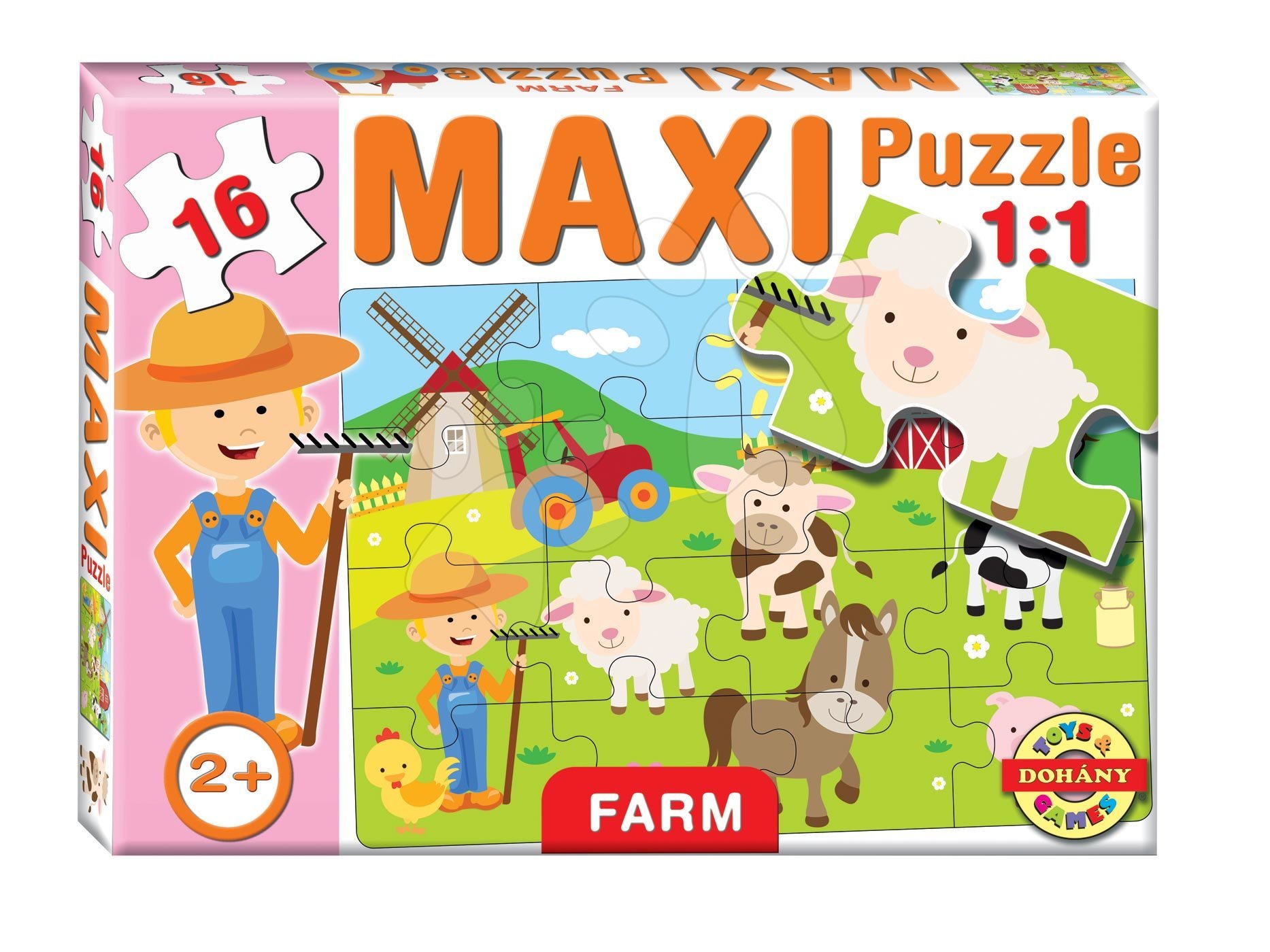 Dohány baby puzzle gyerekeknek Maxi Farm 16 darabos 640-4