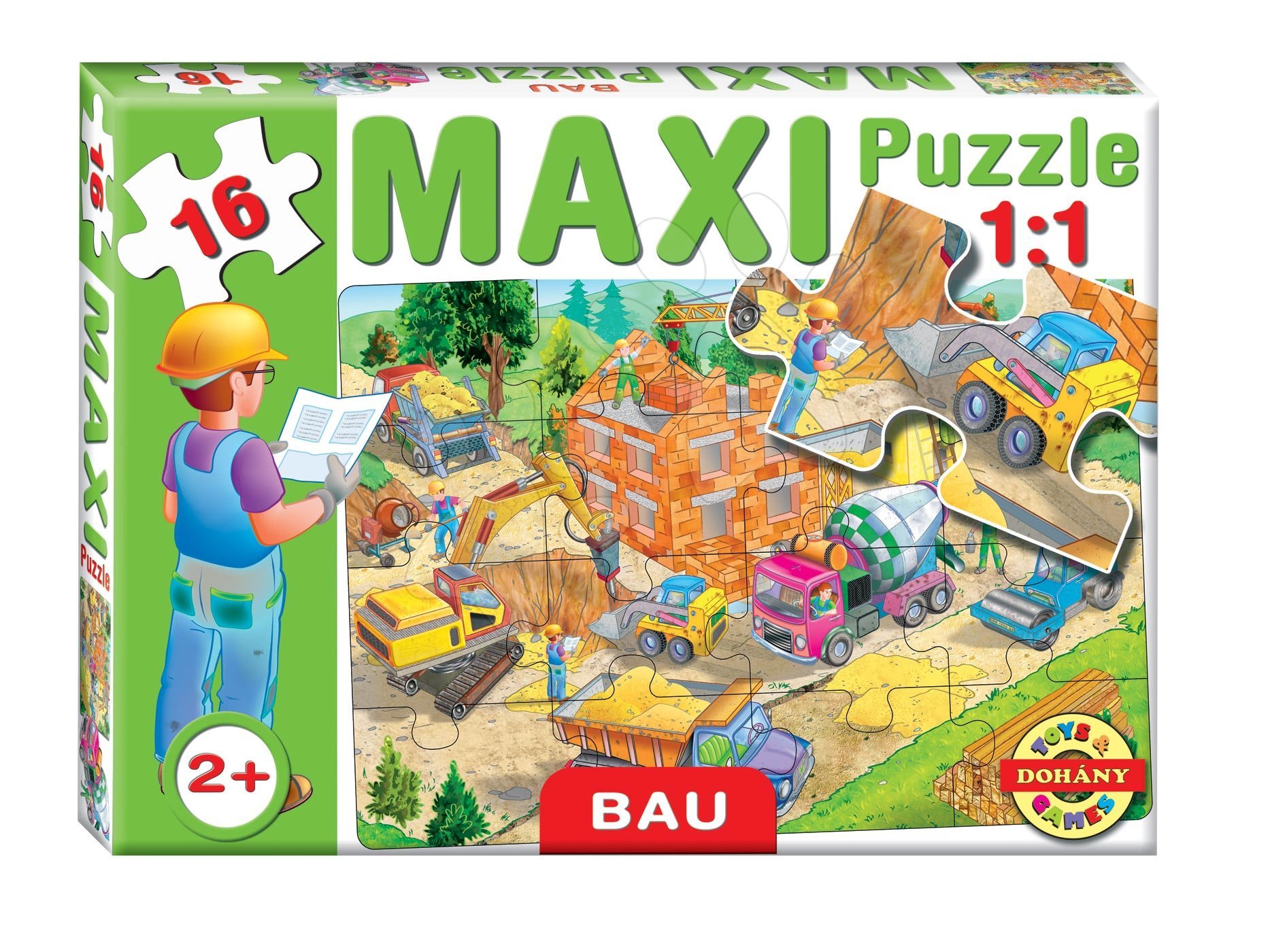 E-shop Dohány baby detské puzzle Maxi Stavenisko 16 dielikov 640-5 farebné