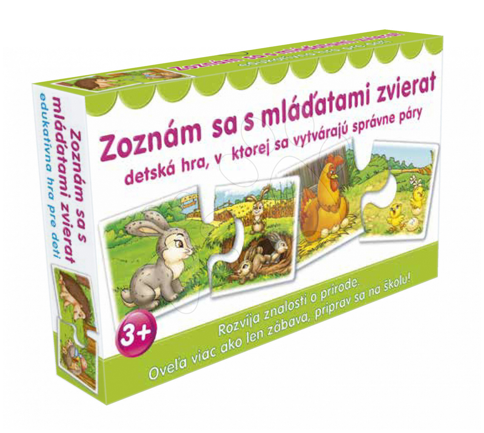 E-shop Dohány náučná detská spoločenská hra Zoznám sa s mláďatami zvierat 645-01