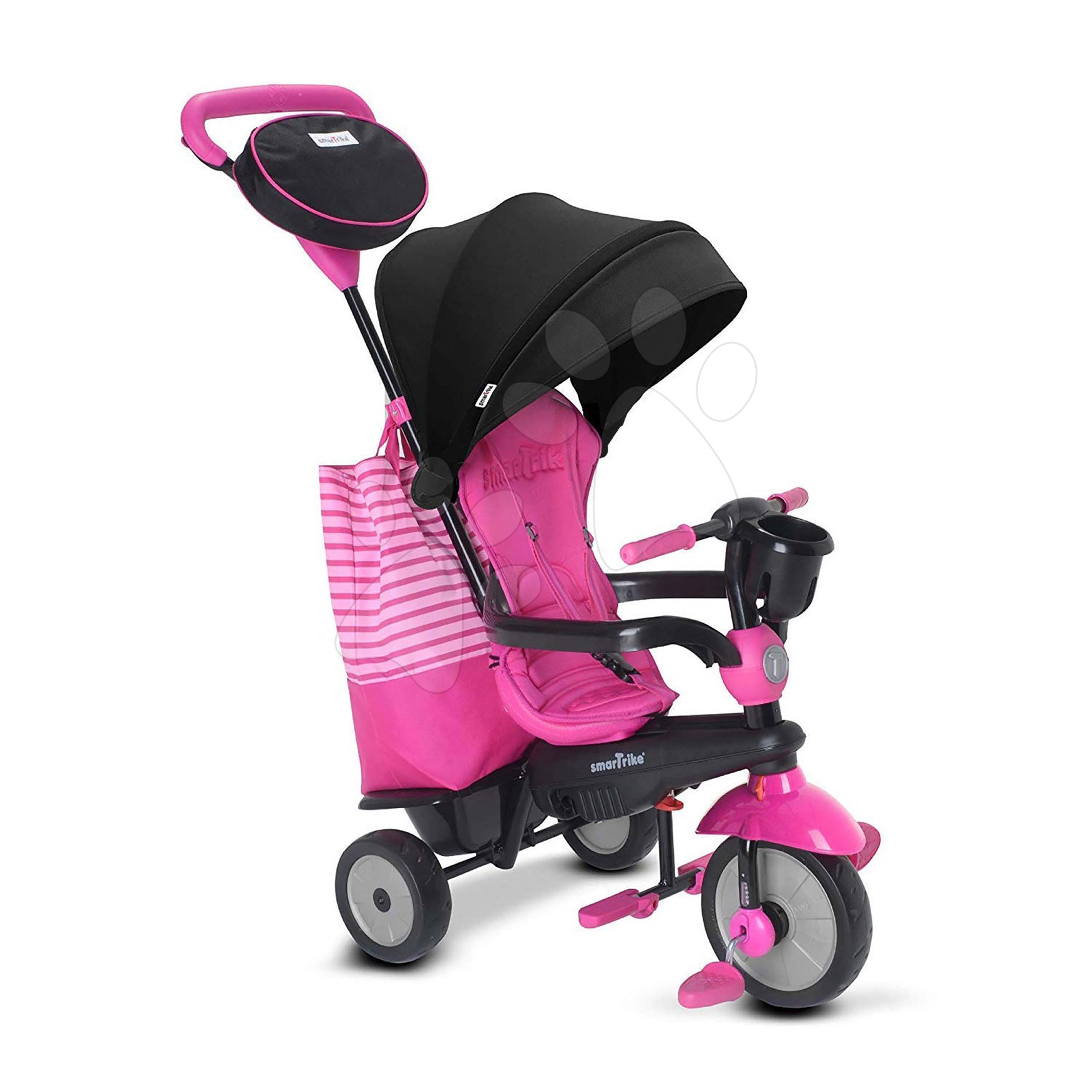 Trojkolka SWING DLX 4v1 Pink TouchSteering smarTrike s tlmičom a voľnobehom + UV filter ružová od 10 mes