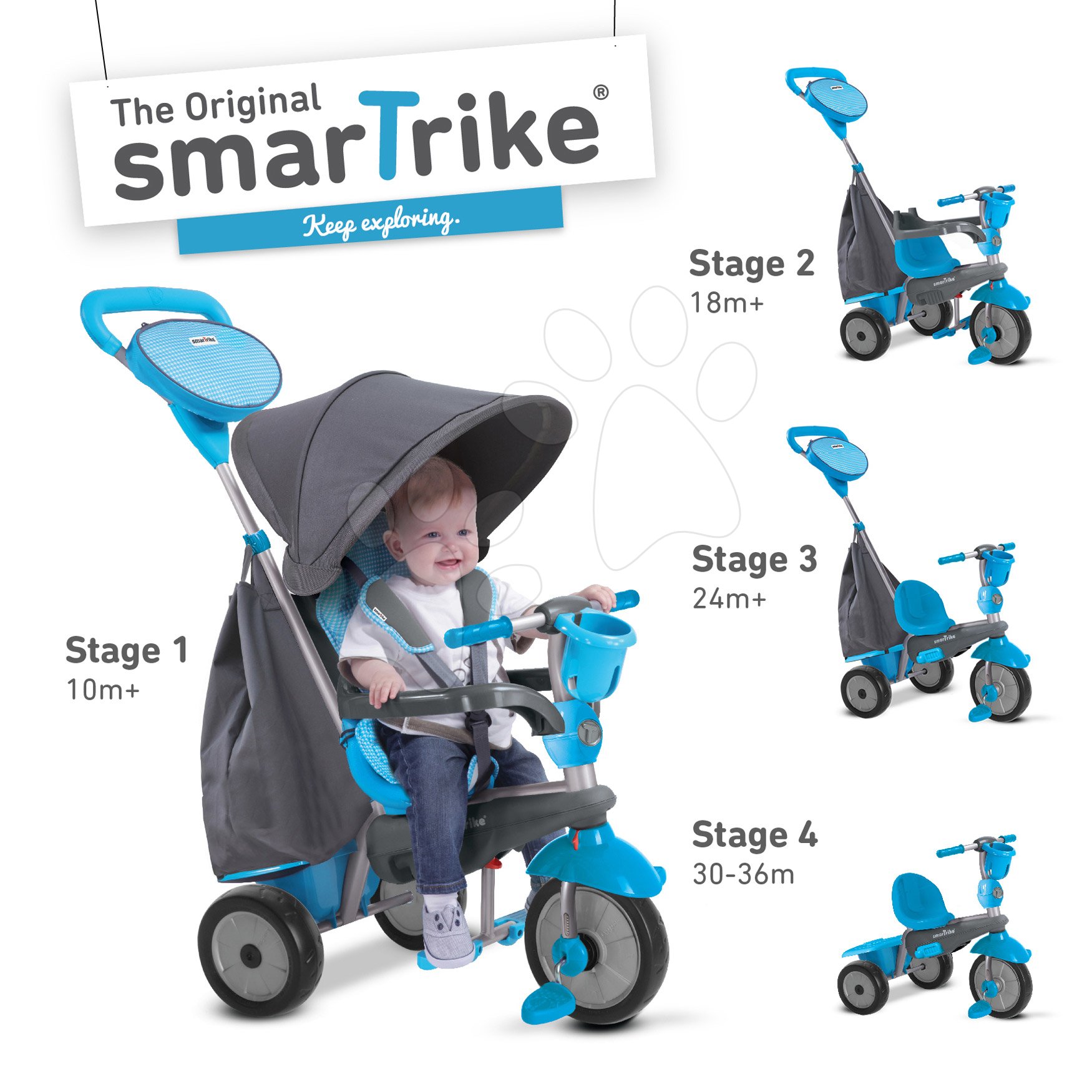 T ikolka SWING DLX 4v1 modra smarTrike