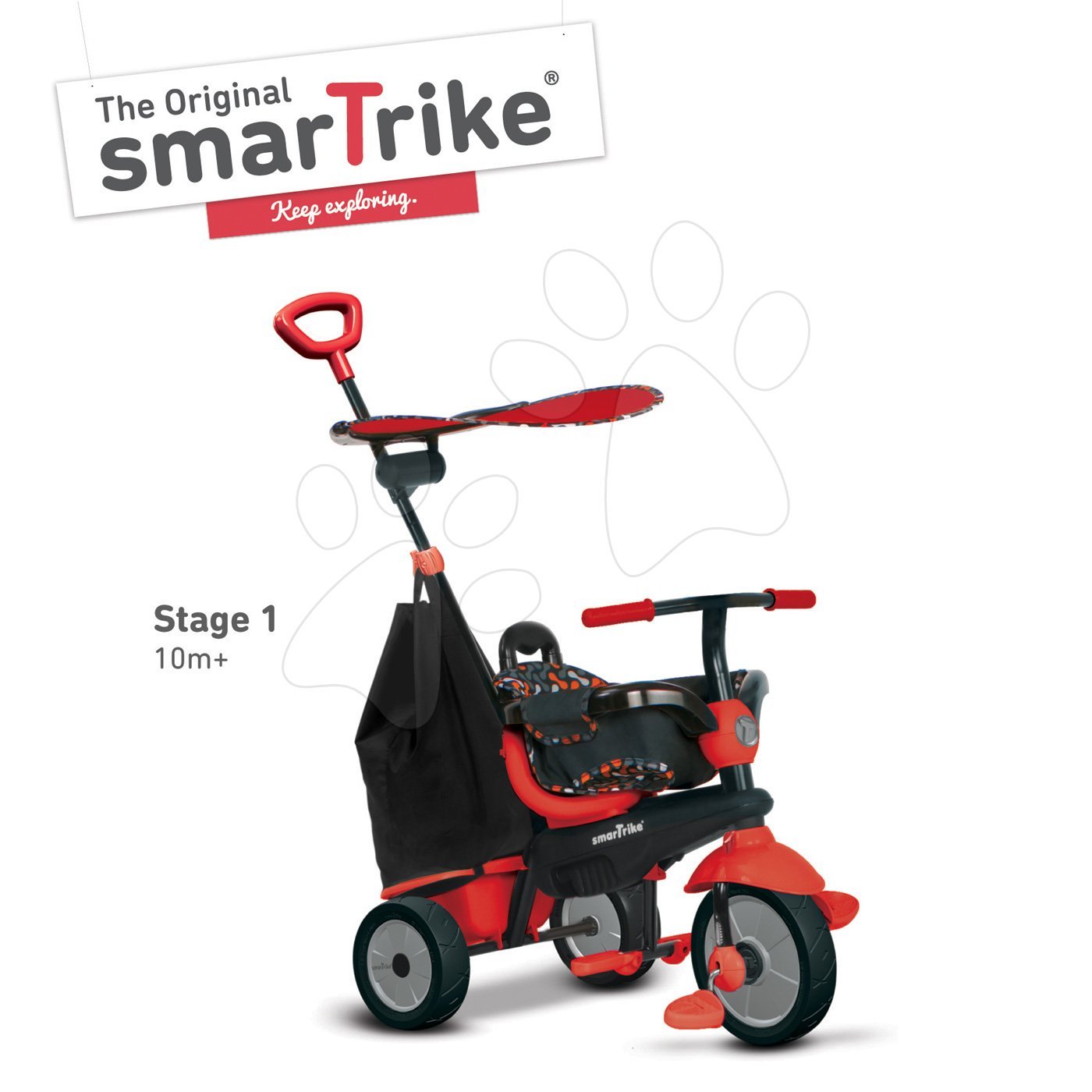 Trojkolka pre deti Delight 3v1 smarTrike 6550500 červená