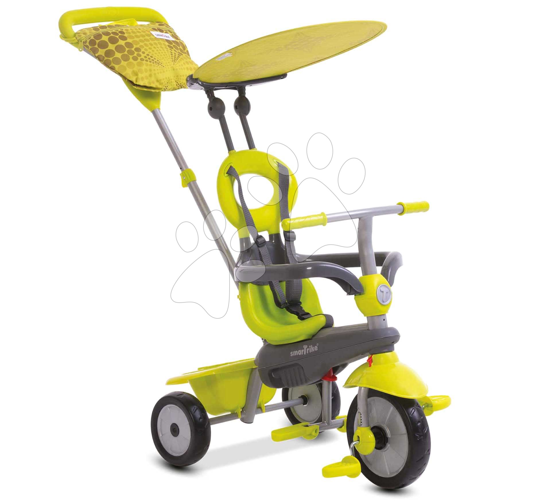 Tricikli táskával Vanilla Green smarTrike magasított háttámasszal és 3-pontos biztonsági övvel 10 hó-tól