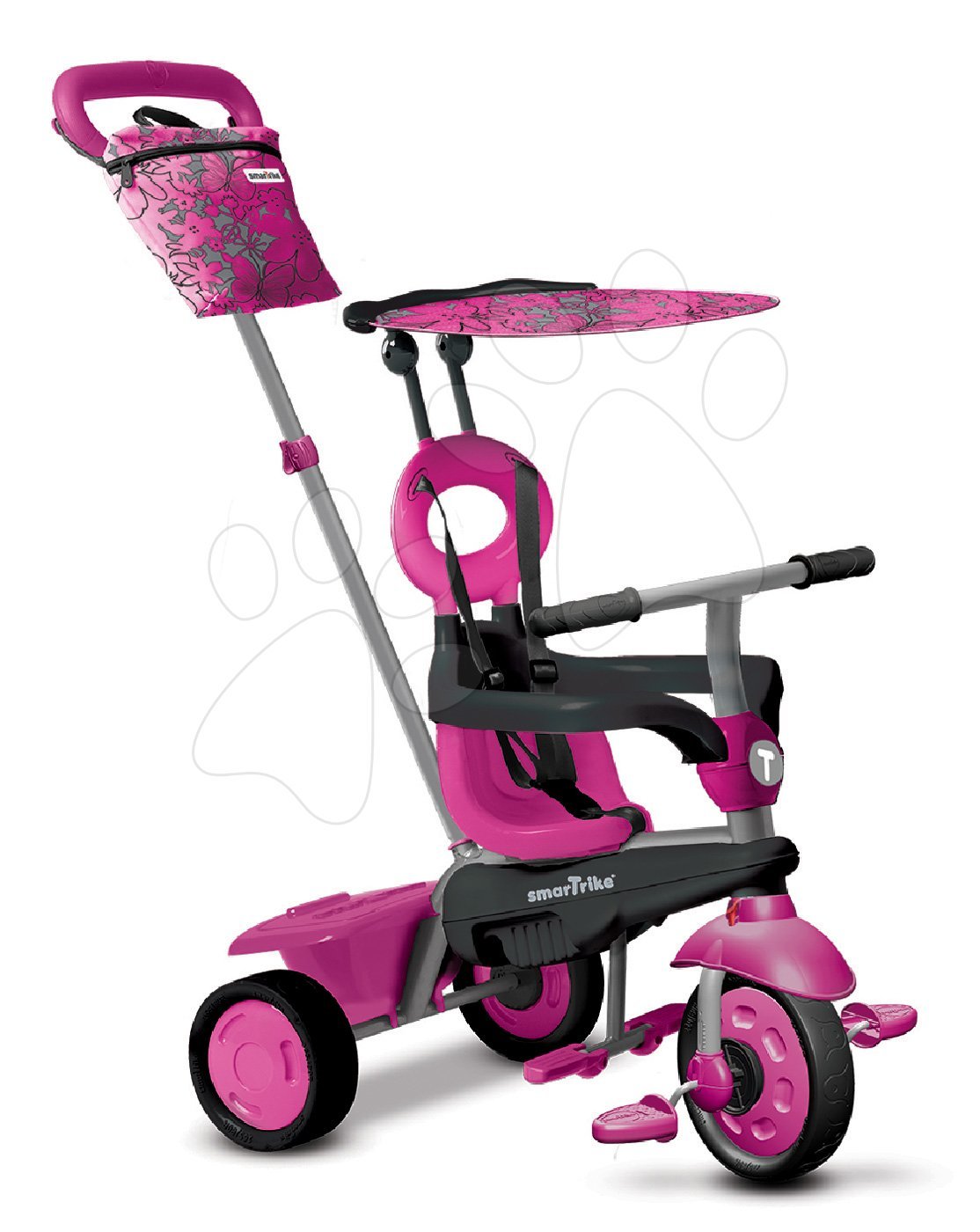 smarTrike tricikli Vanilla Pink 4in1 Touch Steering rózsaszín napellenzővel 6702200