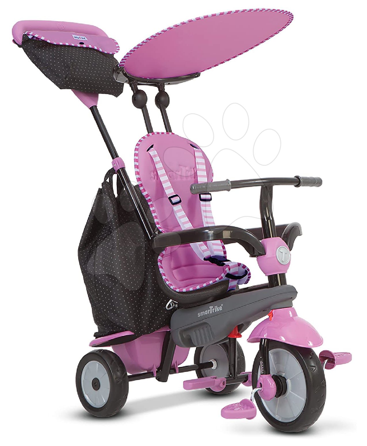 Tříkolka smarTrike Shine Grey&Pink Touch Steering 6402202 šedo-růžová