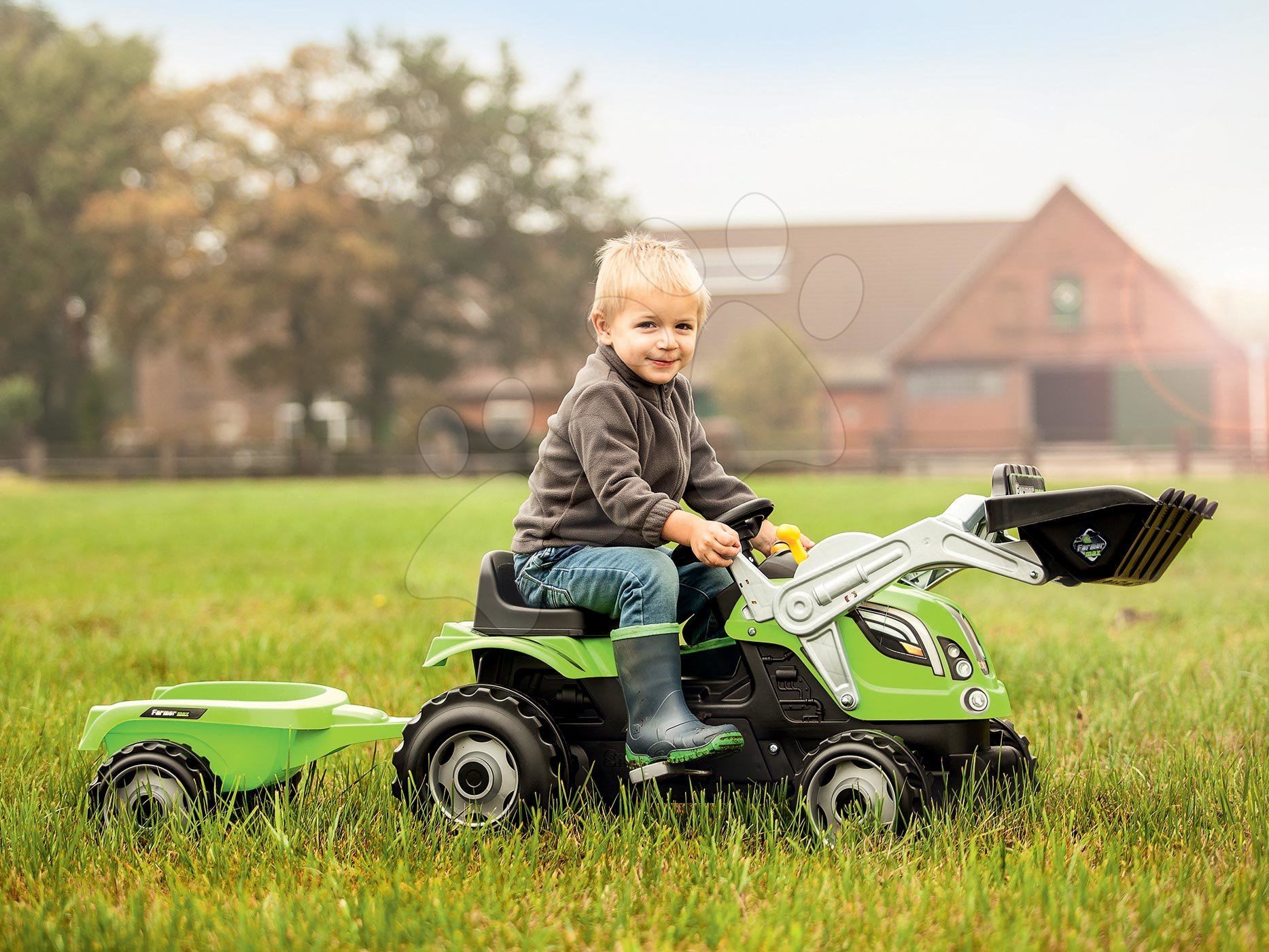 Traktor z ładowaczem Farmer Max Smoby