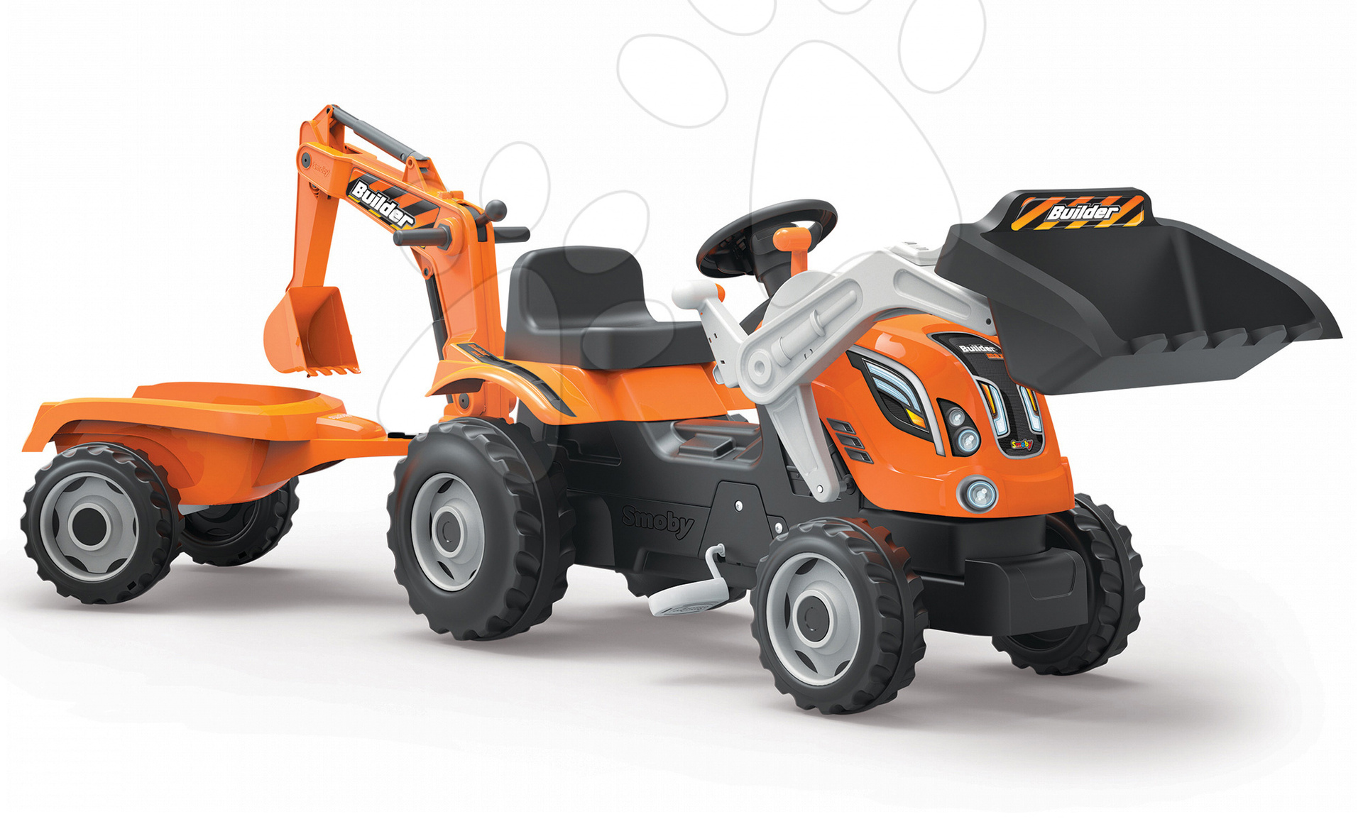 E-shop Smoby traktor Builder Max 710110 oranžový