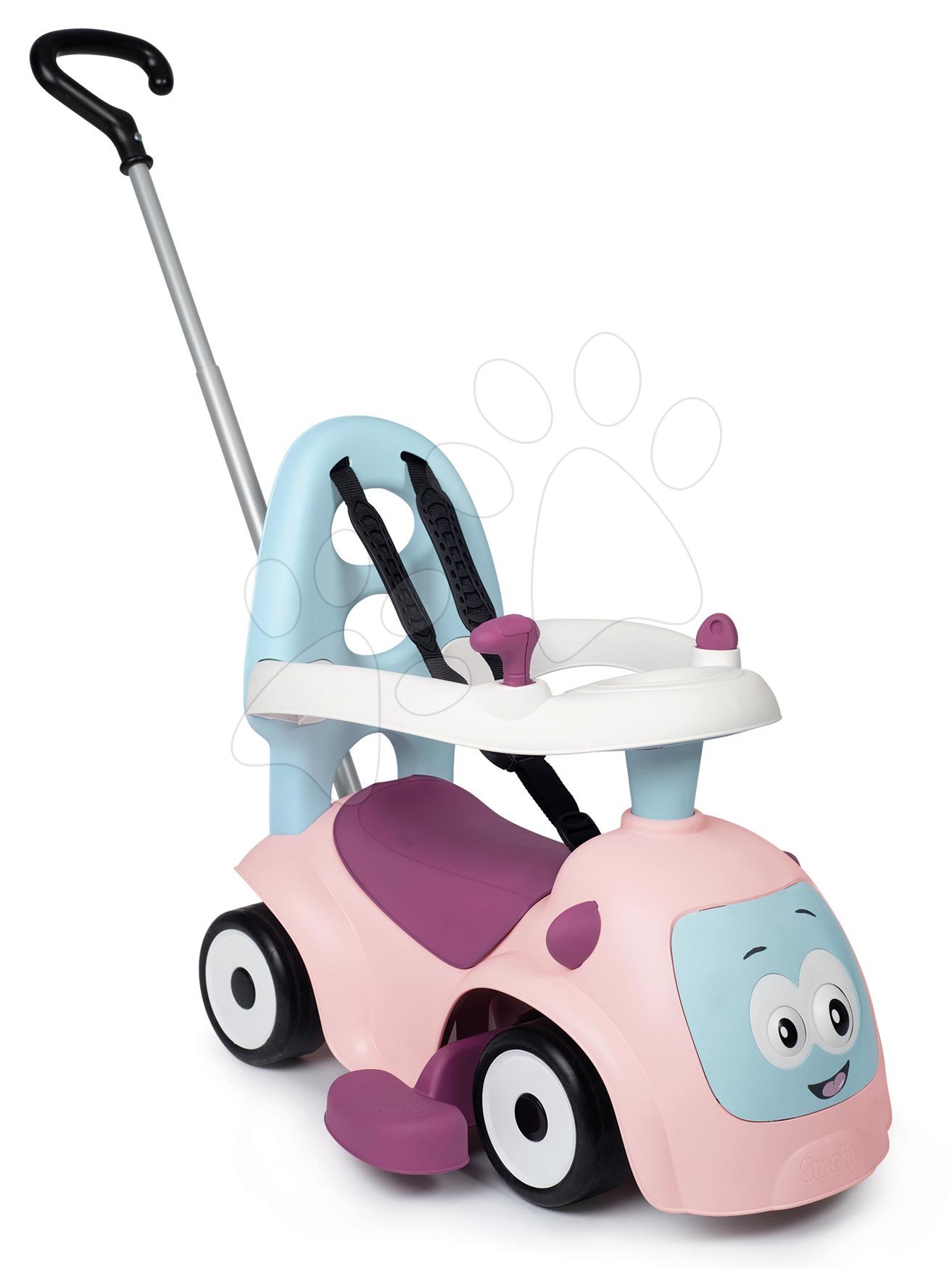 Bébitaxi bővithető Maestro Ride-On Pink 3in1 Smoby 3 hang tolókar kiesésgátló - mágikus szemek 6 hó-tól