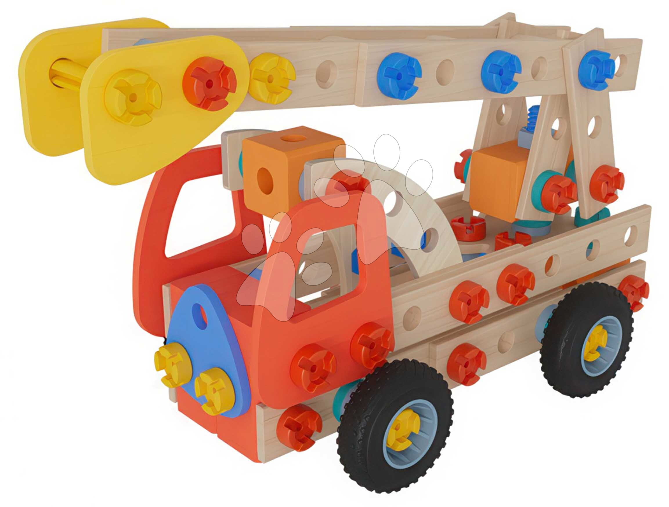 Fa építőjáték tűzoltókocsi Construct Fire Engine Eichhorn 2 modell 137 drb 5 évtől