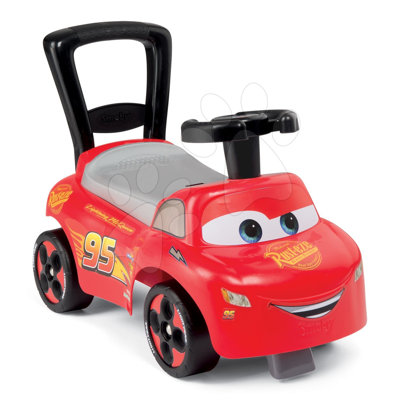 E-shop Smoby odrážadlo a chodítko auto Cars Disney s opierkou a úložným priestorom červené 720523