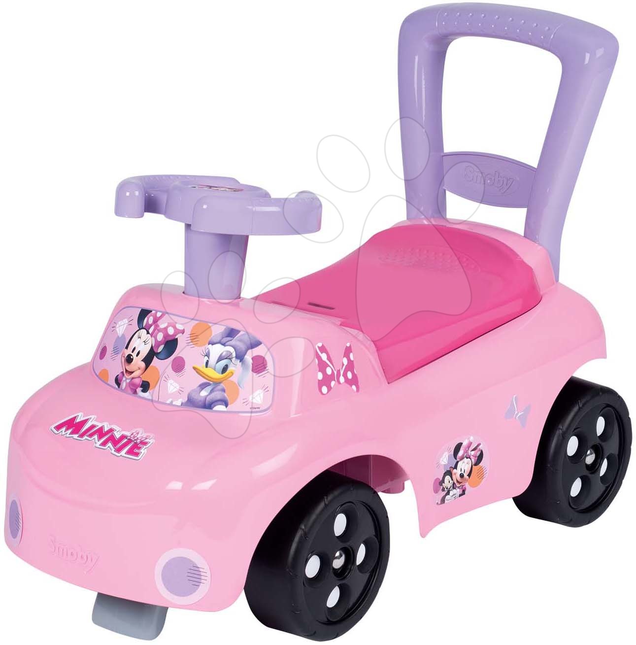 Bébitaxi és járássegítő Minnie Auto Ride-On Disney Smoby háttámlával és tárolóhellyel 10 hó