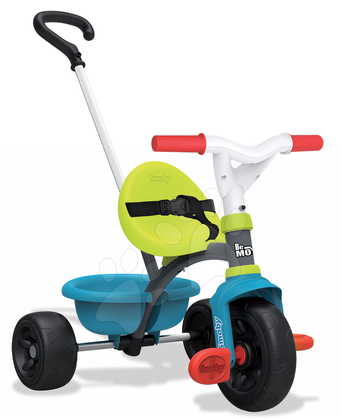 Trikes from 15 months - Be Move Smoby Tricycle with a push pole, green-turquoise, 15 months and over