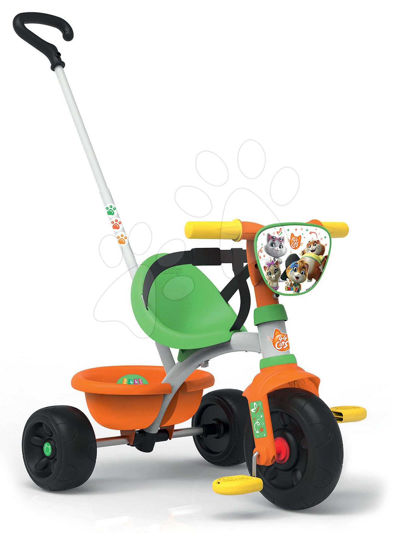Tricikli 44 Cats Smoby tolókarral és szabadonfutó első kerékkel 15 hó-tól Tricikli 44 Cats Smoby tolókarral és szabadonfutó első kerékkel 15 hó-tól