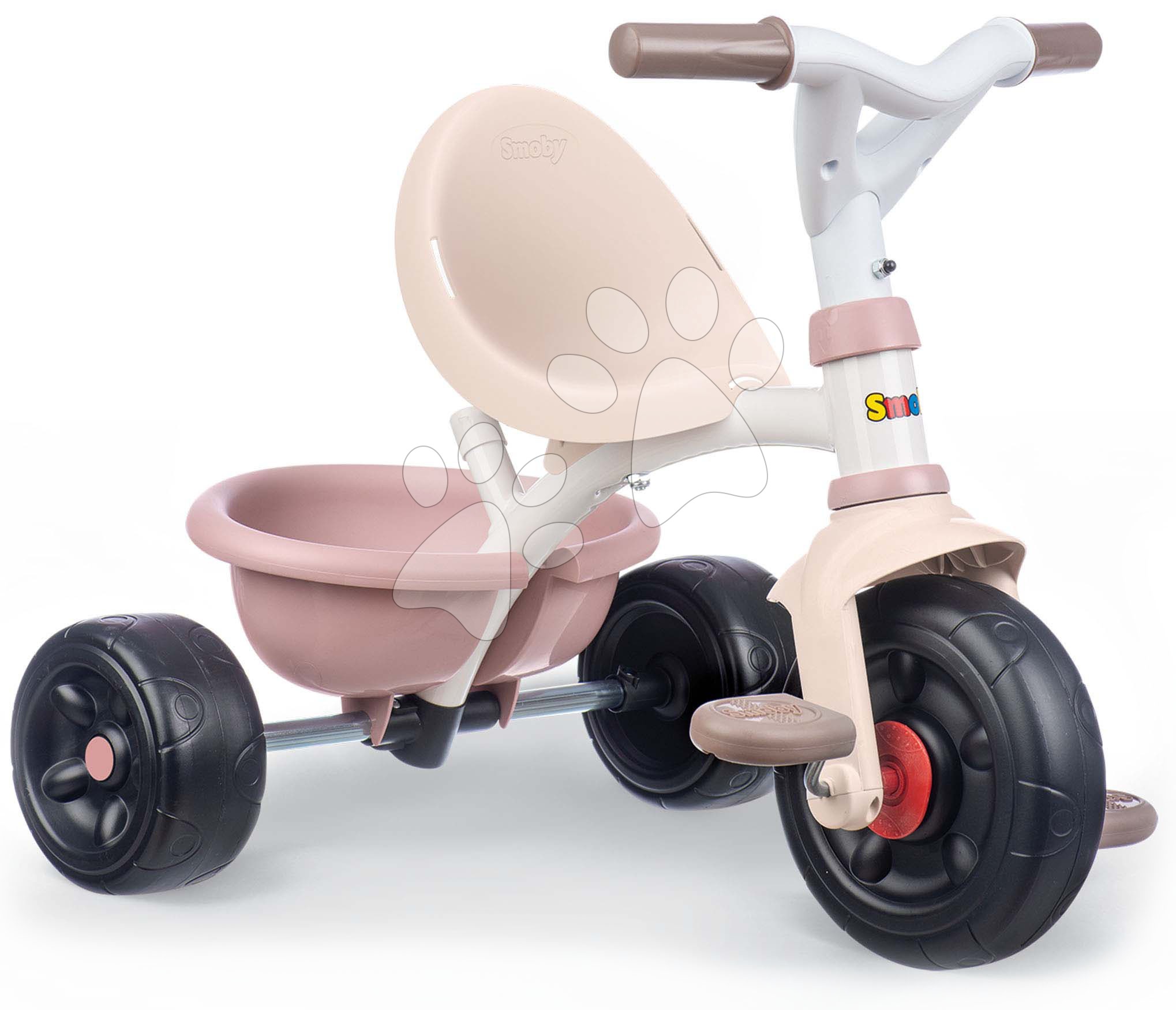 E-shop Trojkolka Be Fun Tricycle Pink Smoby s 95 cm vodiacou tyčou od 15 mes