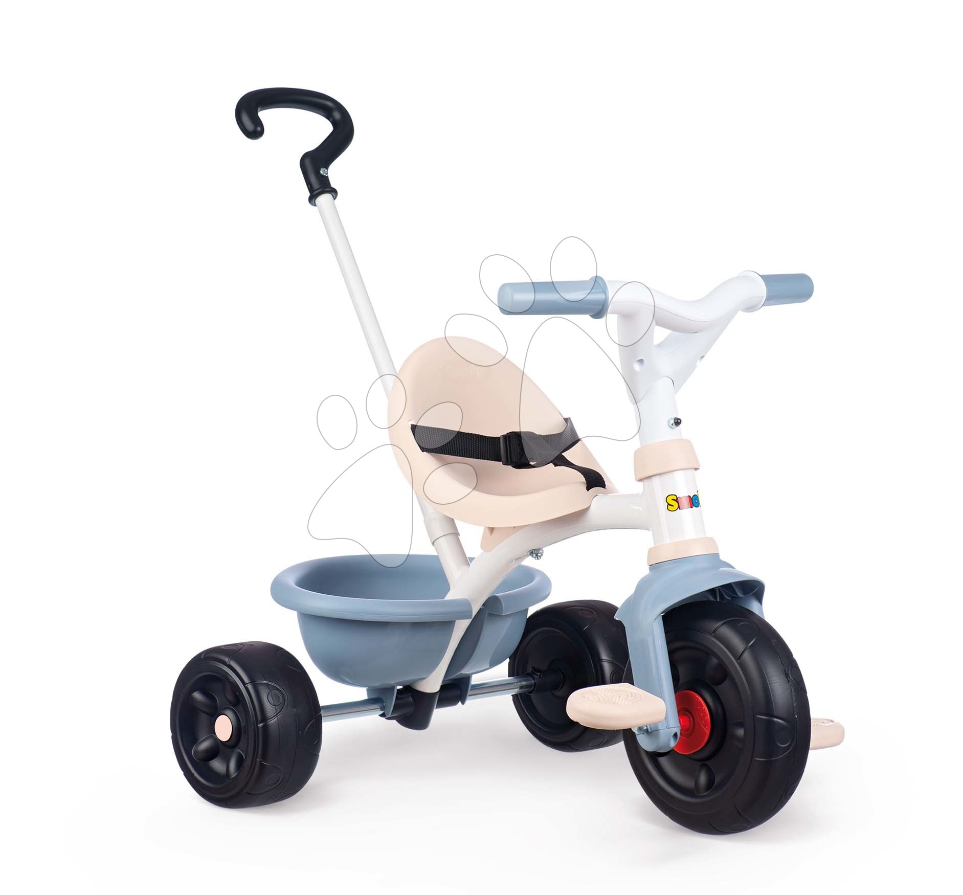 E-shop Trojkolka Be Fun Tricycle Blue Smoby s 95 cm vodiacou tyčou od 15 mes