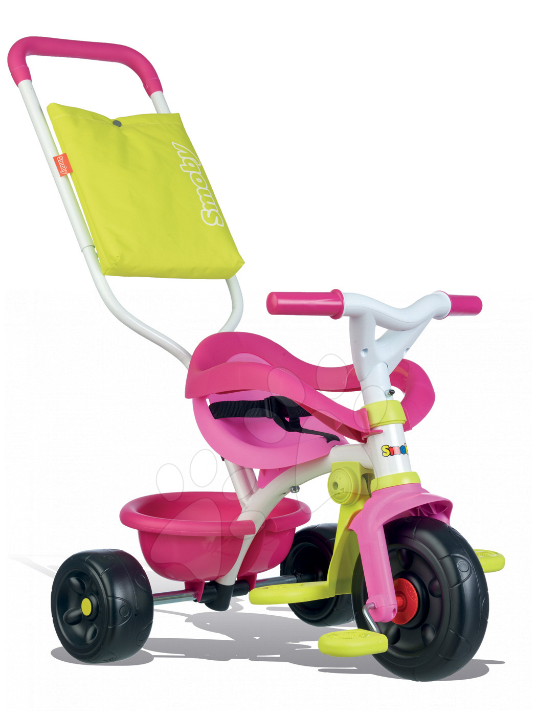 Triciclete de la 10 luni - Tricicletă Be Fun Confort Rose Smoby roz-verde de la 10 luni