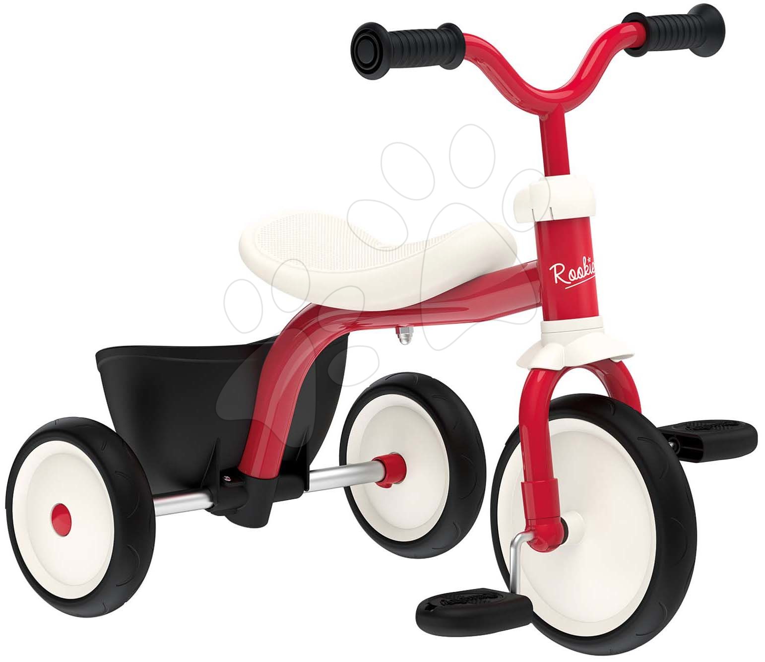 Trojkolka a odrážadlo Retro Rookie Trike Smoby ultraľahká s pedálmi a tichými gumenými kolesami od 24 mes