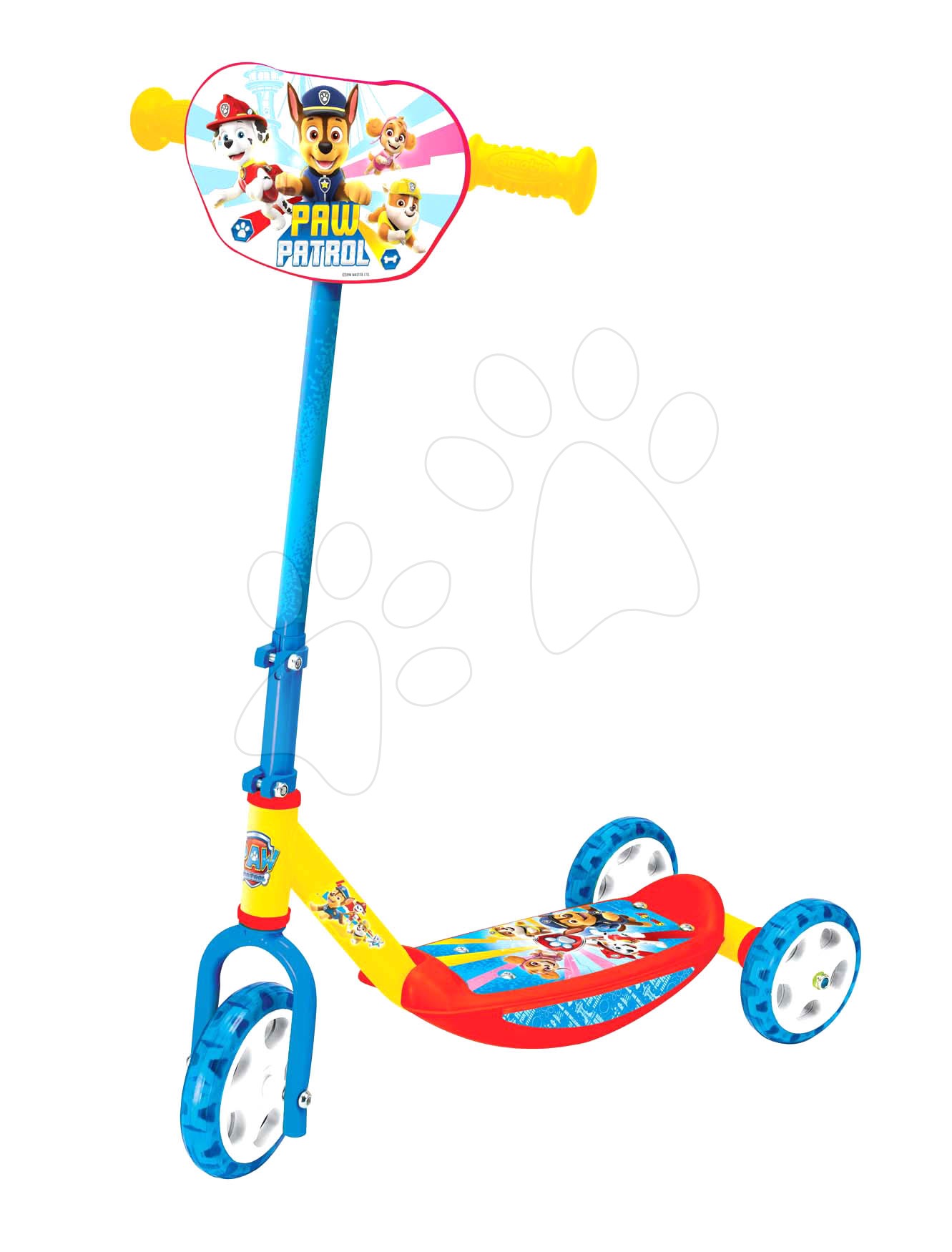 Roller Paw Patrol Smoby háromkerekű 67/70 cm állítható kormány csúszásmentes